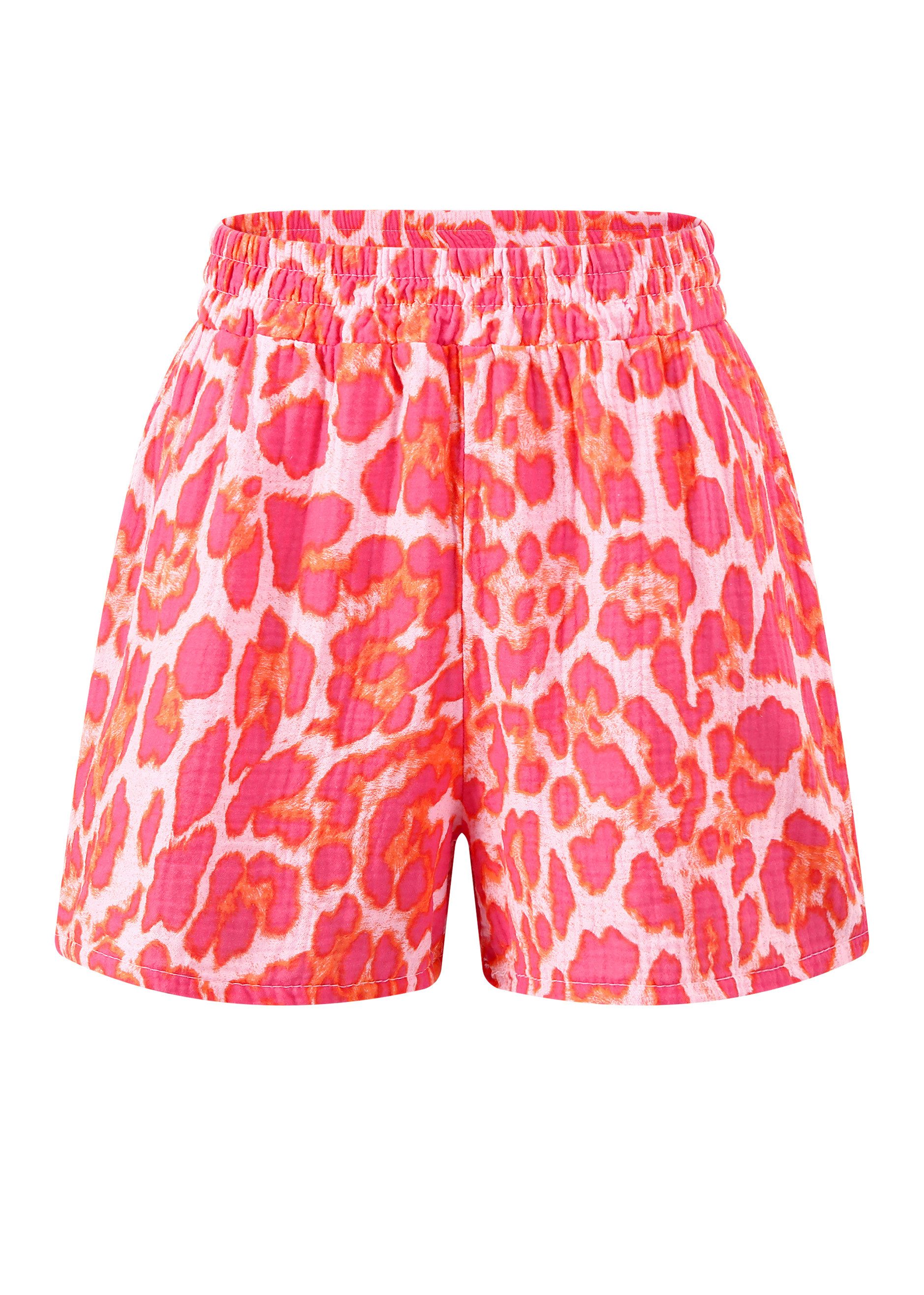 SASSYCLASSY Shorts Musselin Shorts mit Print Damen Bedruckte Baumwollshorts günstig online kaufen