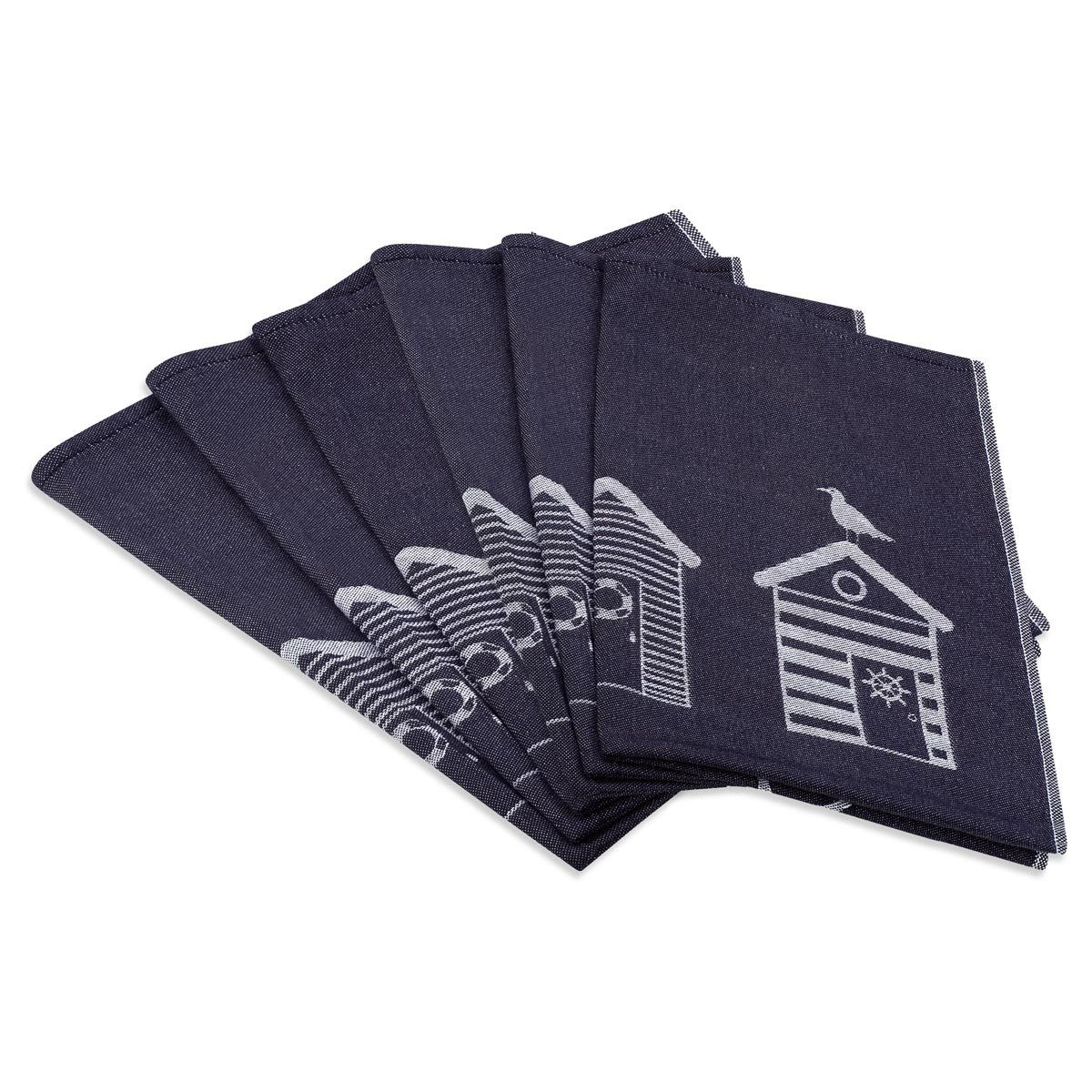 ROSS Geschirrtuch Maritim, (Spar-Set, 6-tlg), 6 X Geschirrtuch im Set - Baumwolle - Saugstark