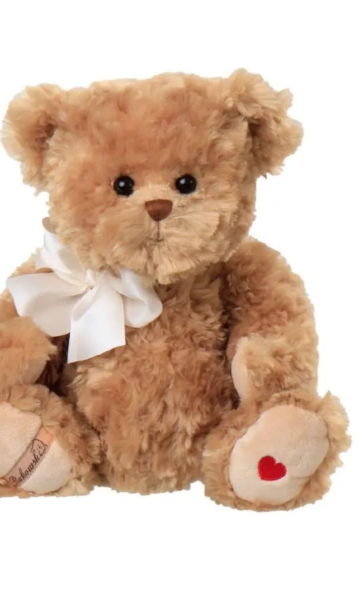 Bukowski Kuscheltier Bukowski Teddybär Ludwig mit weißer Schleife 35 cm