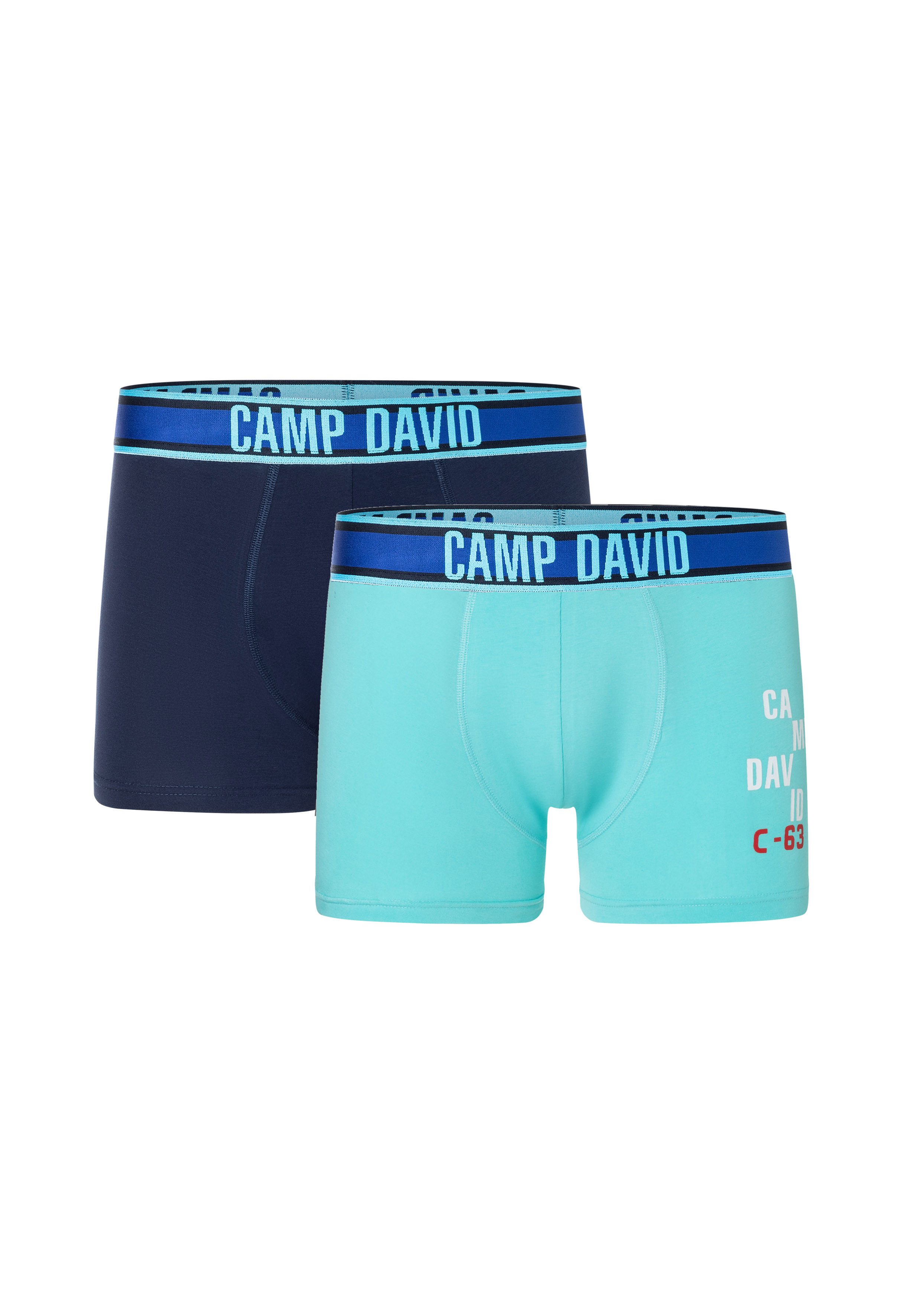 CAMP DAVID Boxershorts casual (2er Pack) mit elastischem Bund günstig online kaufen