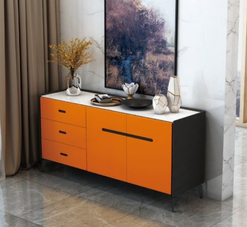 JVmoebel Kombikommode Italienisches Hochformat Sideboard Orange Möbel-Element (Kombikommode), Made in Europa