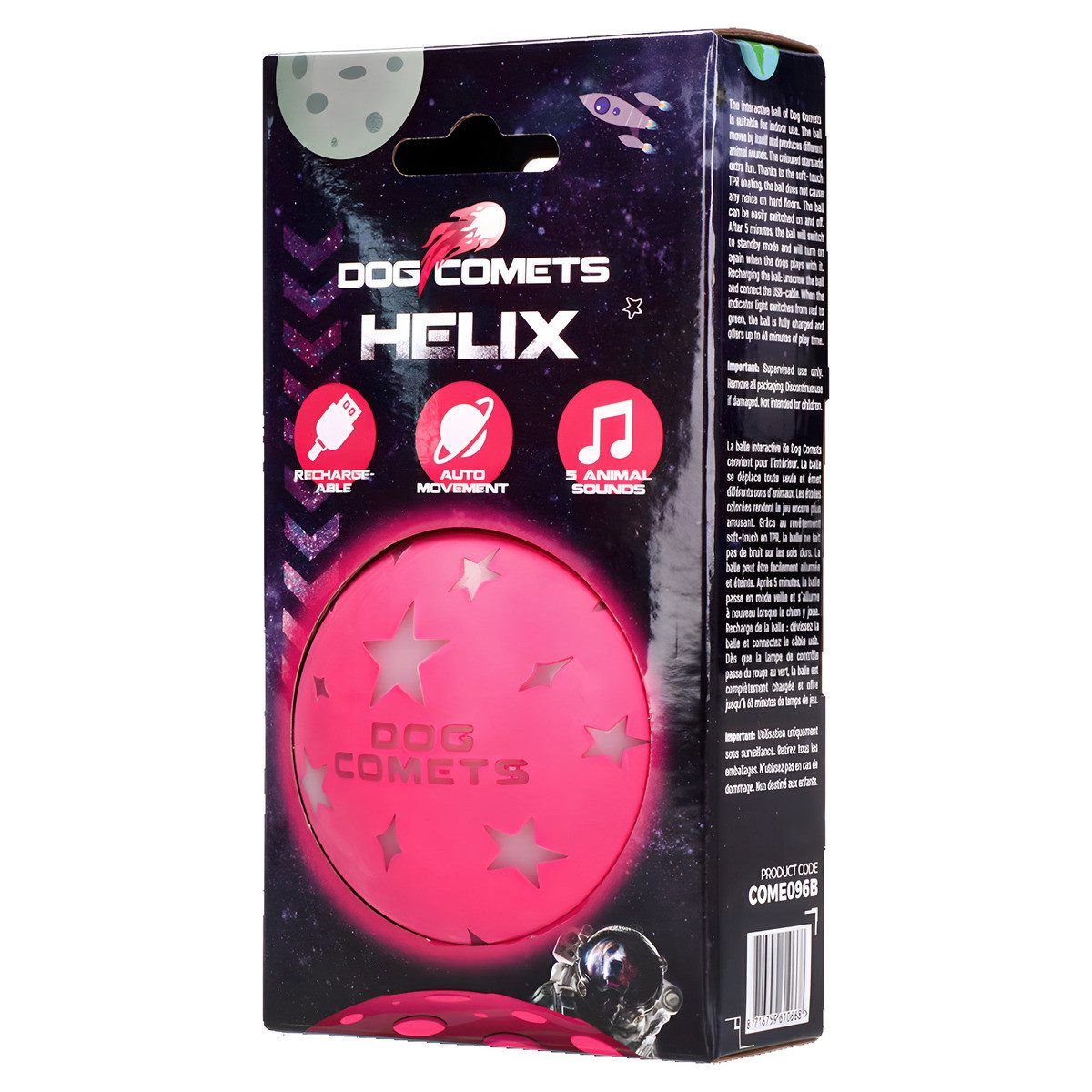 Tierball Hundespielzeug Helix rosa