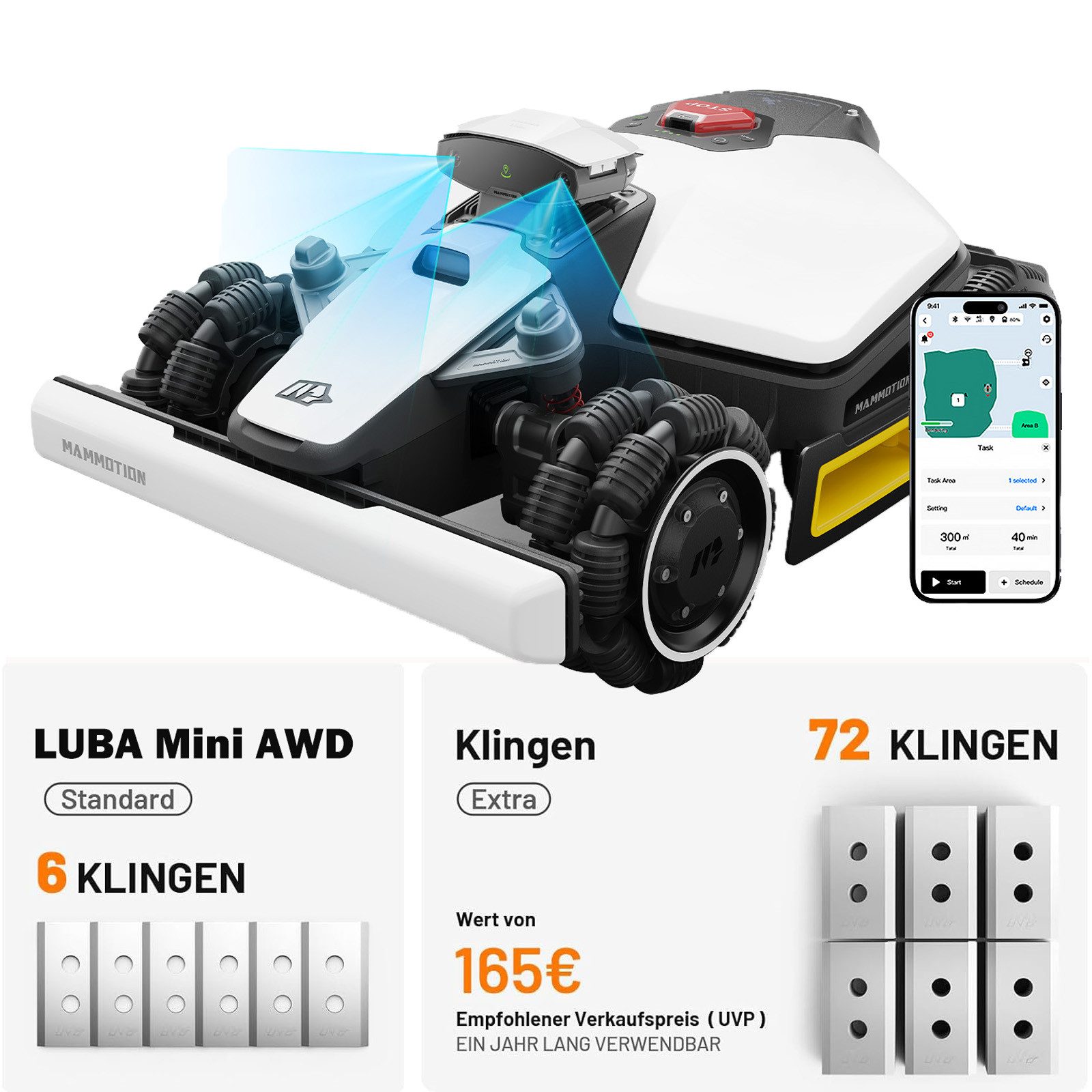 Mammotion Rasenmähroboter LUBA Mini AWD 1500, günstig online kaufen
