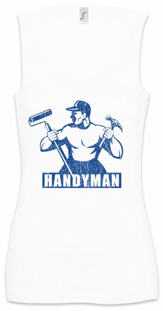 Tanktop Handyman III Ärmelloses Damen T-Shirt Handwerk Handwerker Heimwerker
