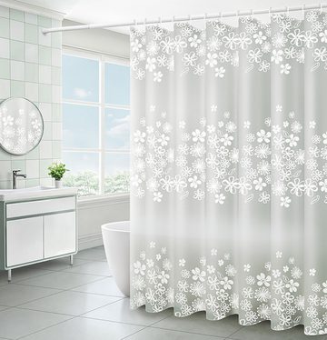 AFAZ New Trading UG Duschvorhang Wasserdichter und schimmelfester Duschvorhang für das Badezimmer (1-tlg), 180 x 200 cm großer, mattierter, transparenter Trennwand-Duschvorhang