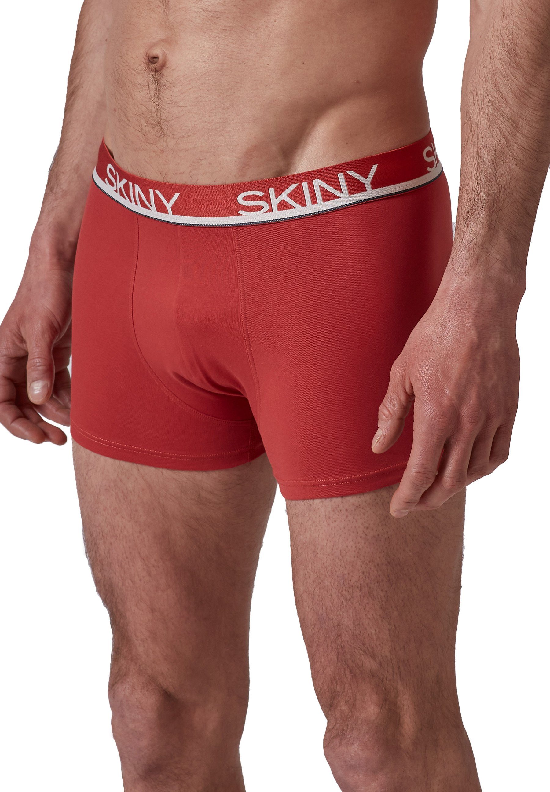 - Boxer Pants Shorts Trunks, Boxer Blau/Grau/Rot Herren Skiny 3er Pack