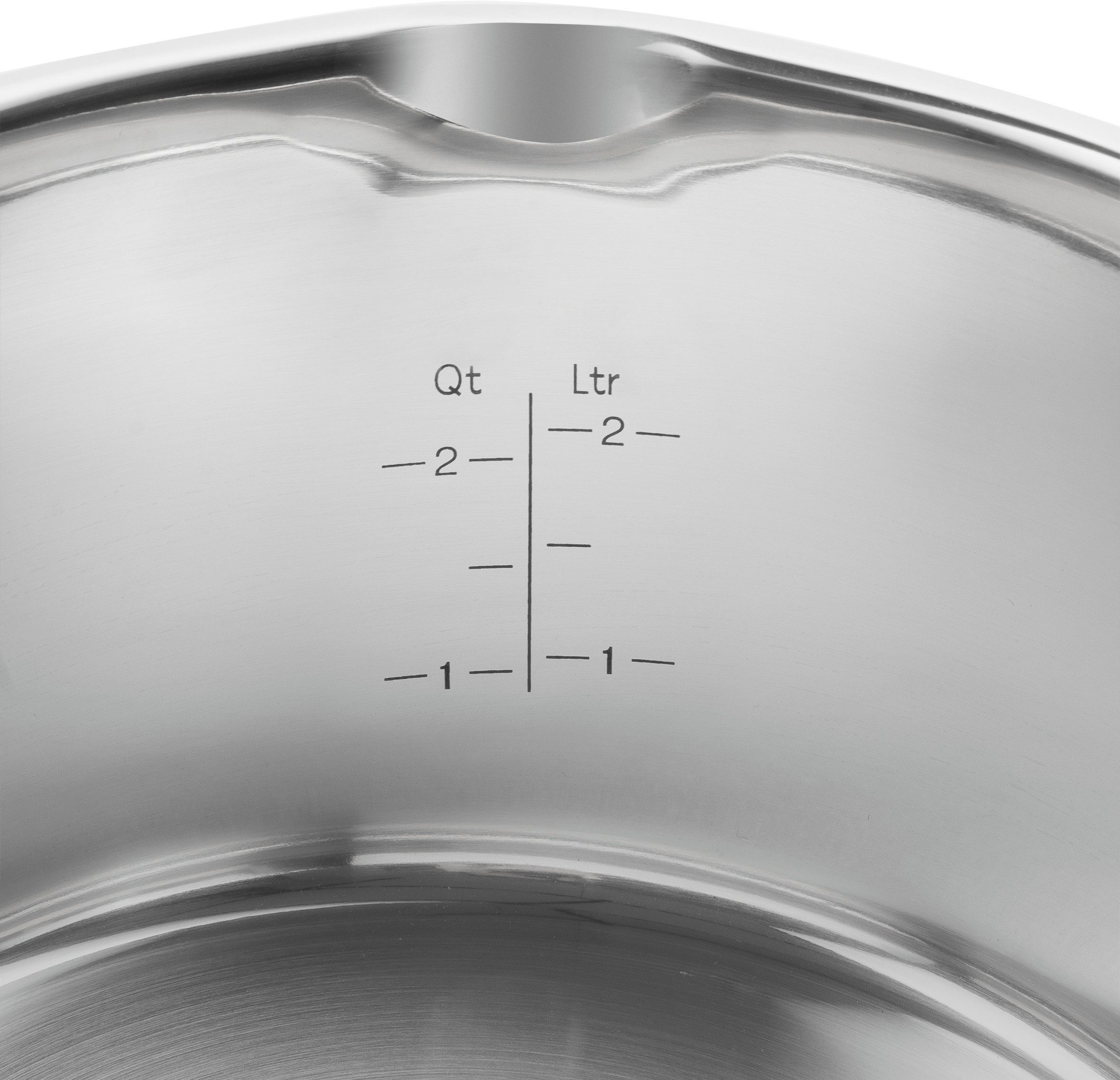 Zwilling Topf-Set Simplify, Edelstahl 18/10 (Set, 9-tlg., je 1 Kochtopf Ø 16/20/24 cm, 1 Bratentopf Ø 20 cm, 1 Stieltopf Ø 16 cm), Sandwichboden, Stay-Cool-Griffe, integriertes Sieb, (Glas)Deckelhalter