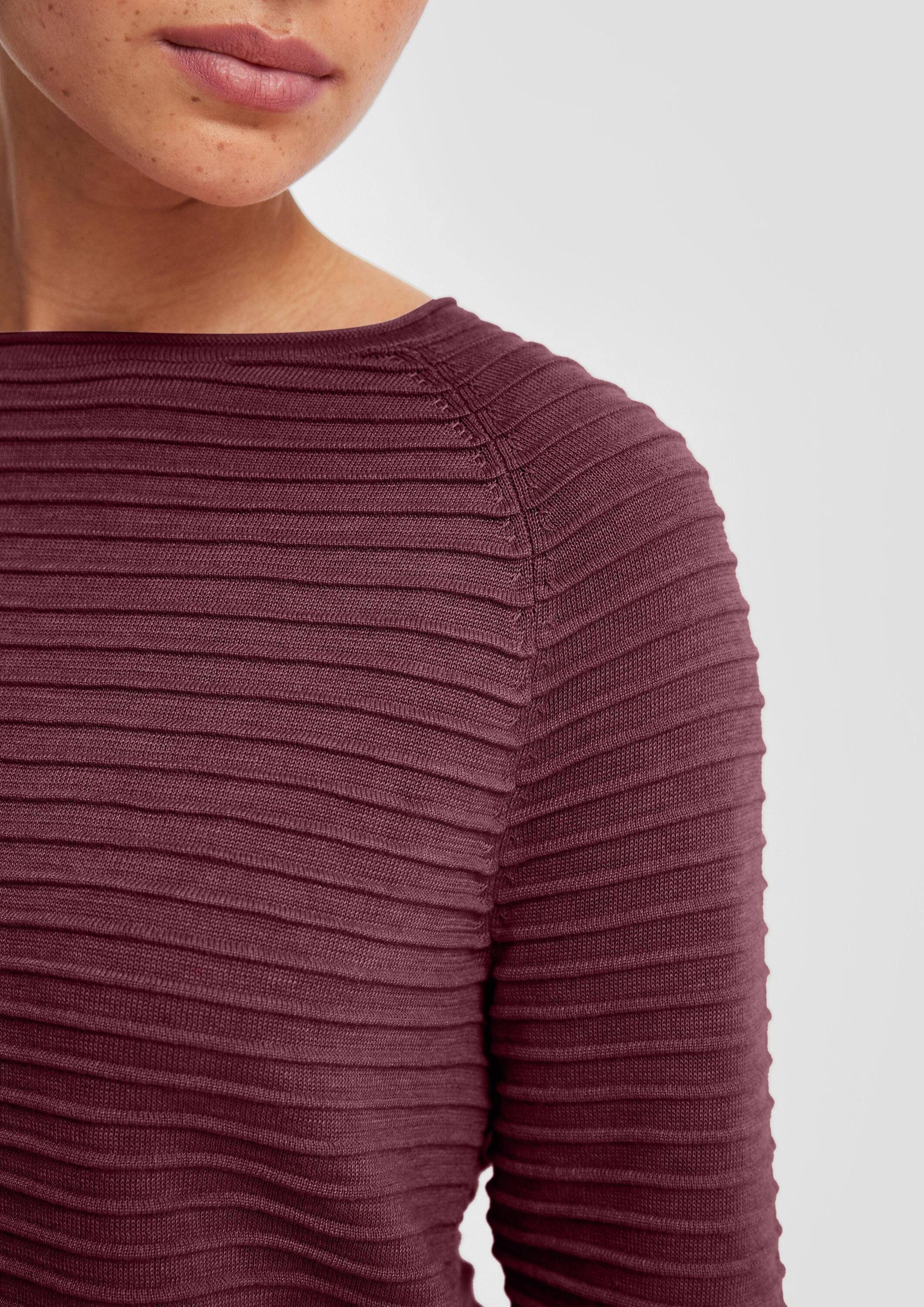 QS Longpullover Strickpullover Pullover aus Viskosemix