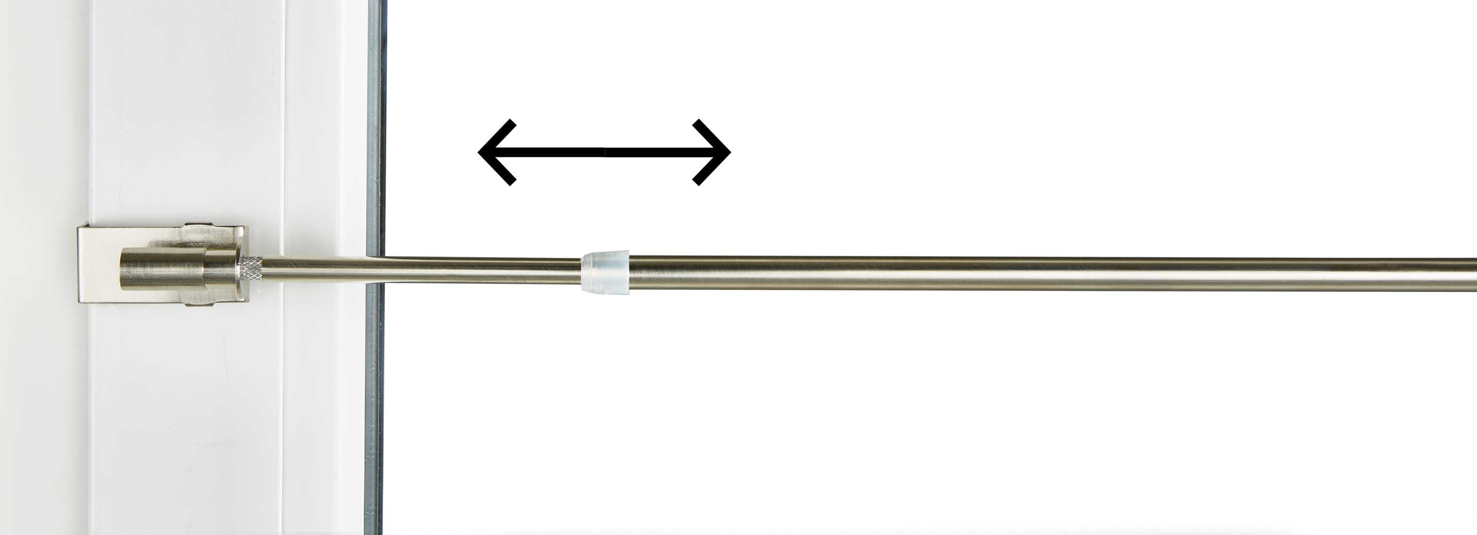 Gardinenbox Klemmstange, 1-läufig, Scheibenstange »Denver« KlemmFix Metall Ausziehbar ohne Schrauben und Bohren 20190931, ohne Bohren, geklemmt, Metall