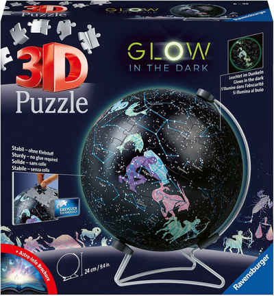 Ravensburger 3D-Puzzle Glow In The Dark - Sternenglobus, 190 Puzzleteile, Made in Europe; FSC® - schützt Wald - weltweit