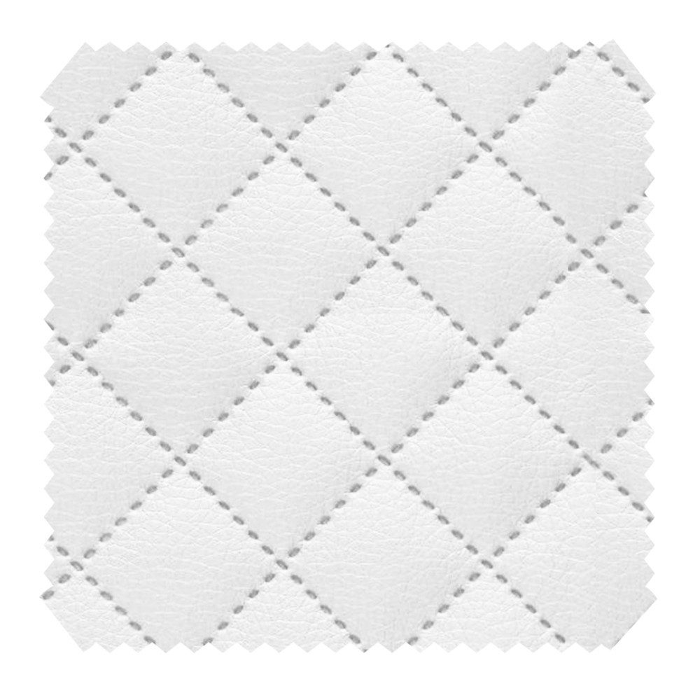 novely® Stoff SOLTAU Kunstleder - 3-lagig gesteppter Volumen-Polsterstoff mit Karo-M, Robust, Voluminös, Pflegeleicht, Meterware, 1lfm