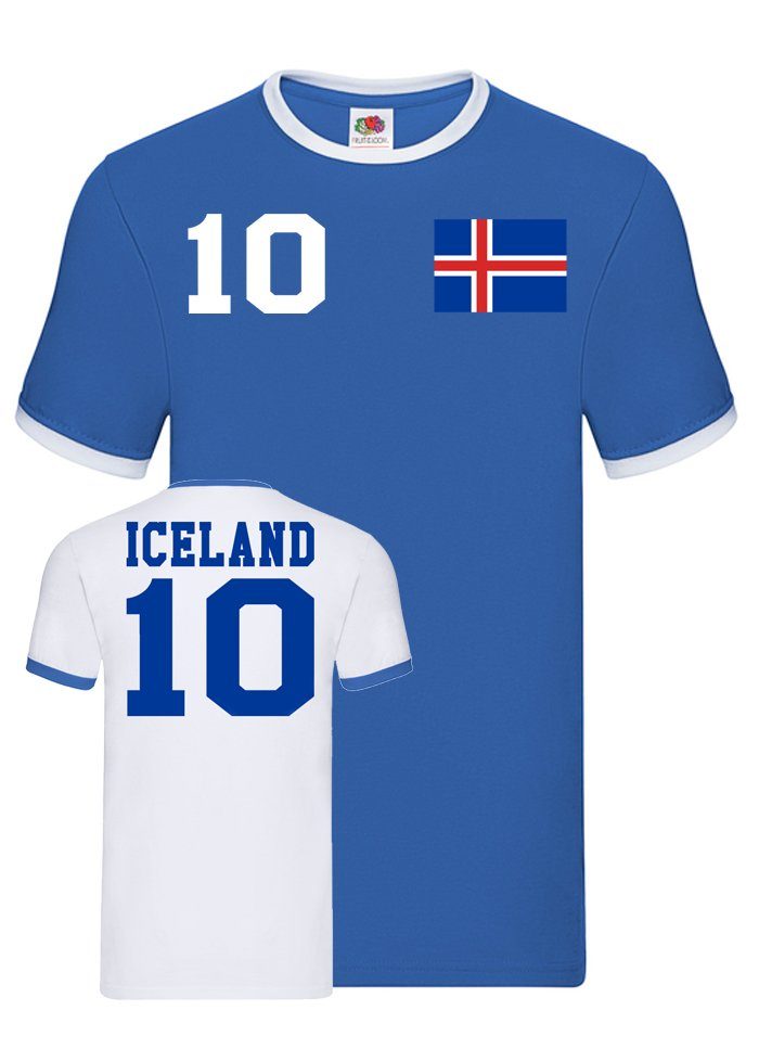 T-Shirt Herren Island Iceland Sport Trikot Fußball Handball Meister WM EM