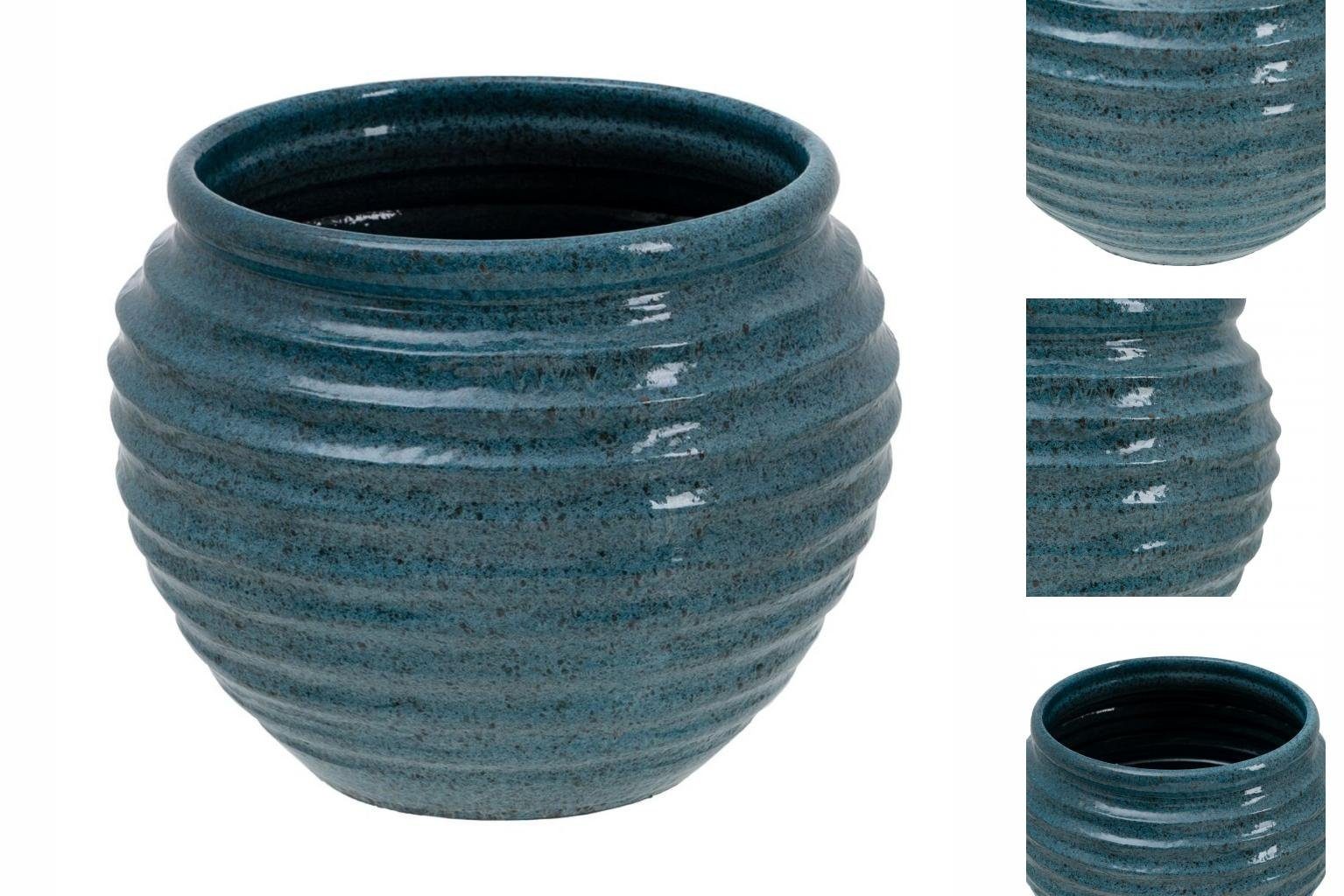 Bigbuy Blumenkasten Blumentopf 37 x 37 x 30 cm aus Keramik Blau