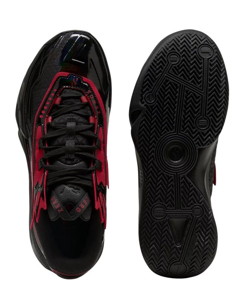 PUMA Hallen-Indoorschuhe Scoot Zeros II SCRRRT (Basketball) schwarz/rot Badmintonschuh