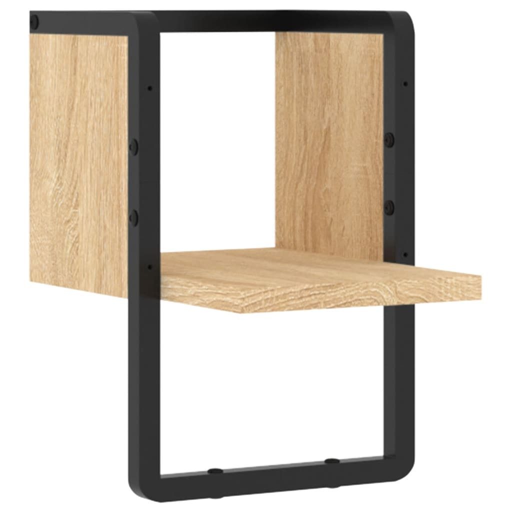 vidaXL Regal Wandregal mit Stange Sonoma-Eiche günstig online kaufen