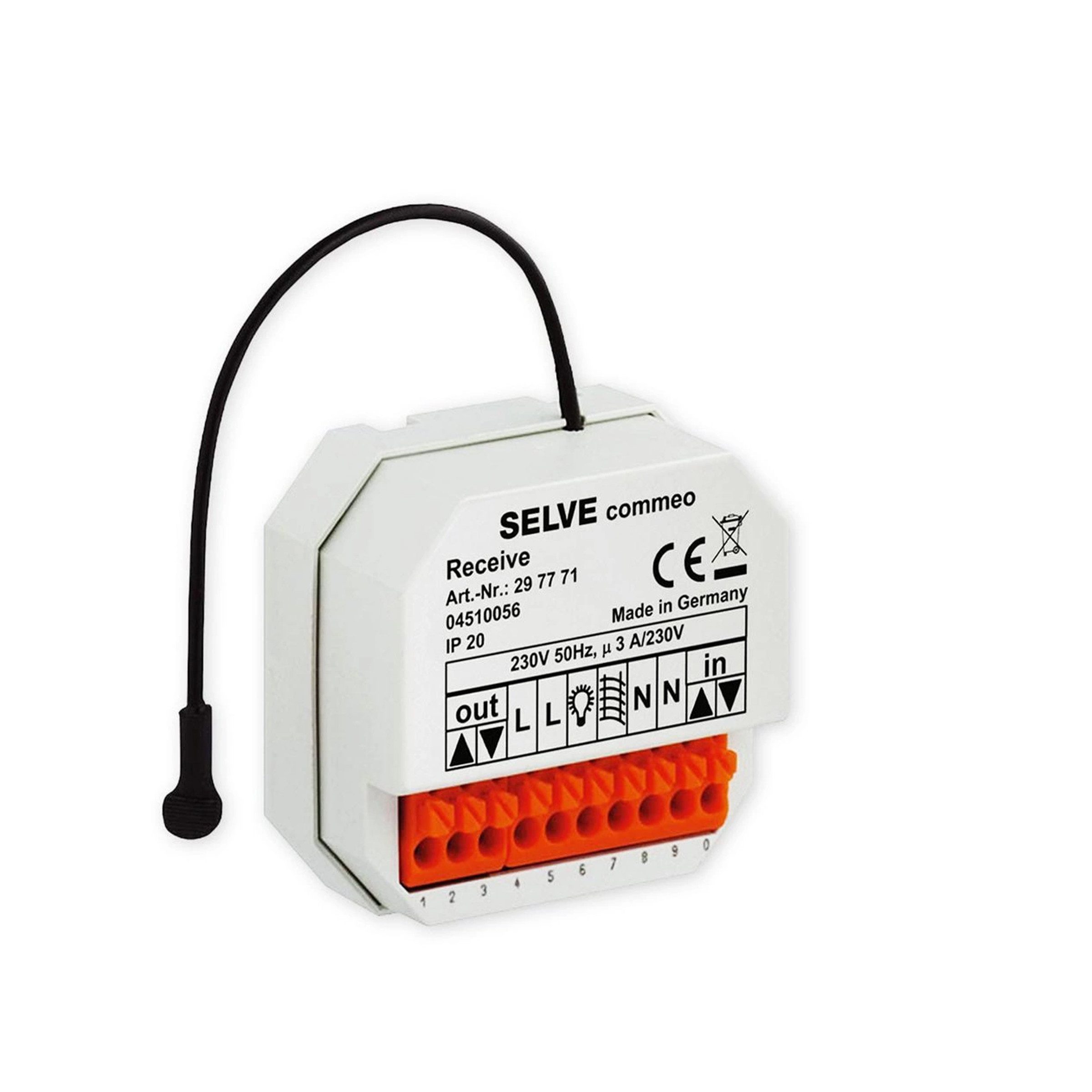 Selve Rollladenmotor Selve 297771 commeo Receive Funkempfänger 230V Universal, (1 St)