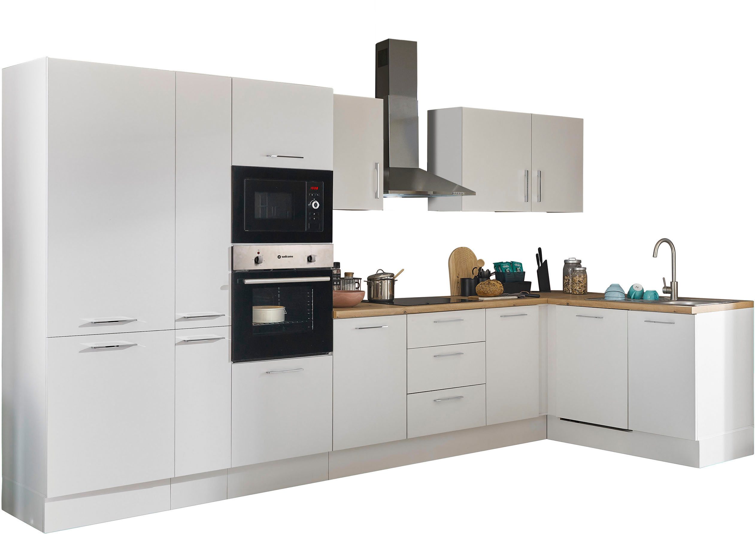 BASIC by Balculina Winkelküche Turin, Stellbreite 370x175 cm, wahlweise mit günstig online kaufen