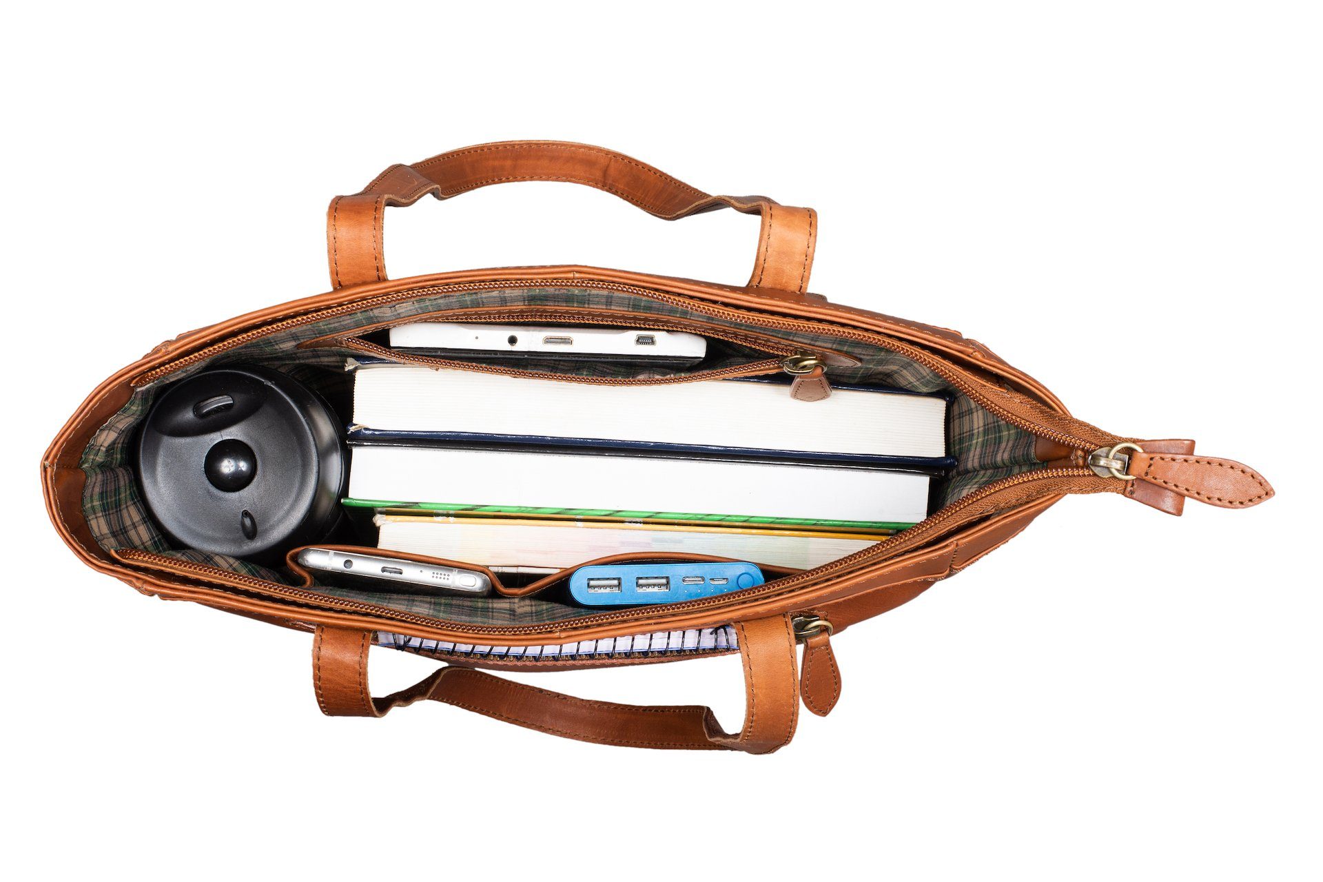 Benthill Shopper Damen Echt Leder Handtasche Groß Schultertasche Frauen Shopper, Reißverschlussfach