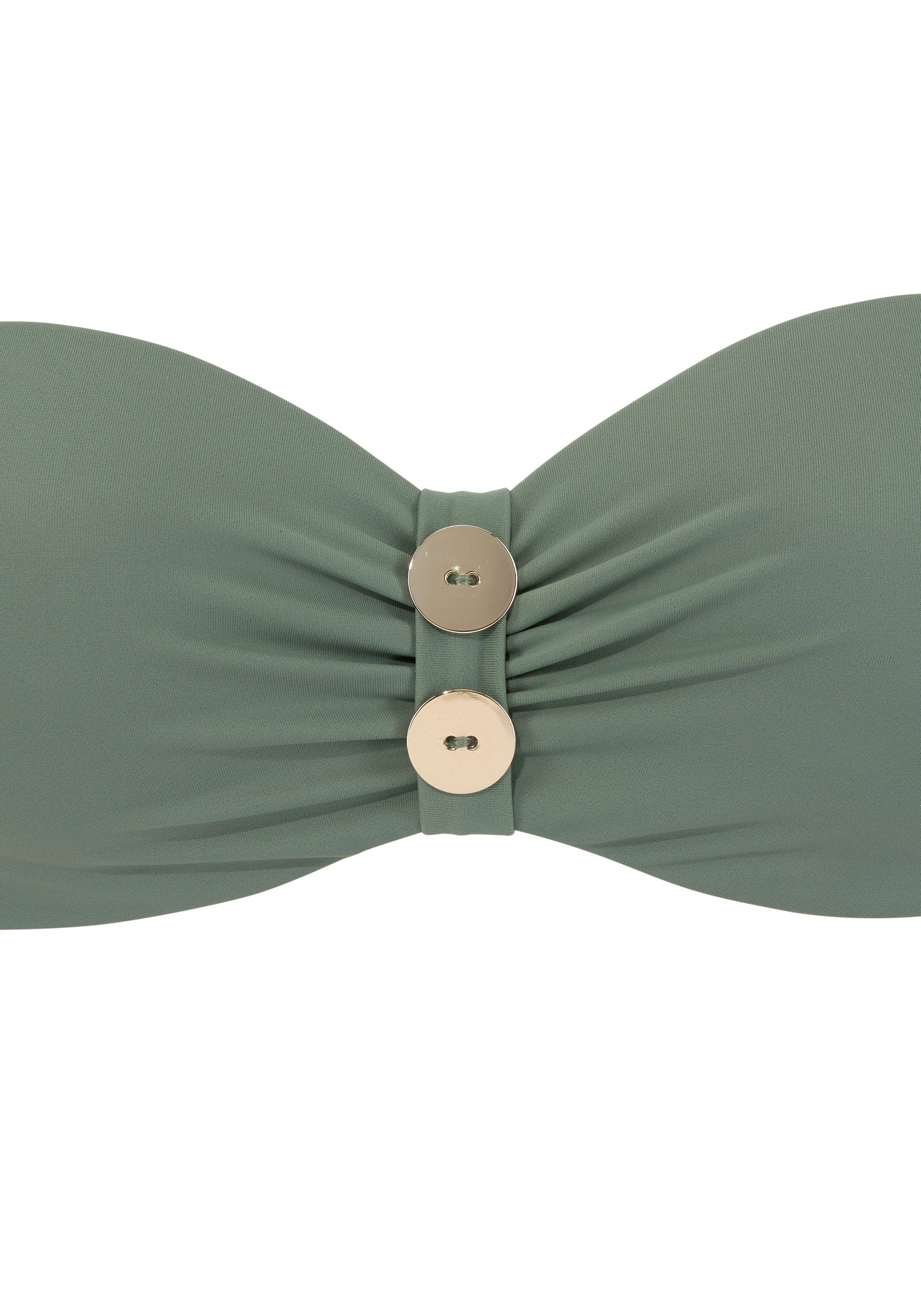 Vivance Bügel-Bandeau-Bikini mit edlen Zierknöpfen