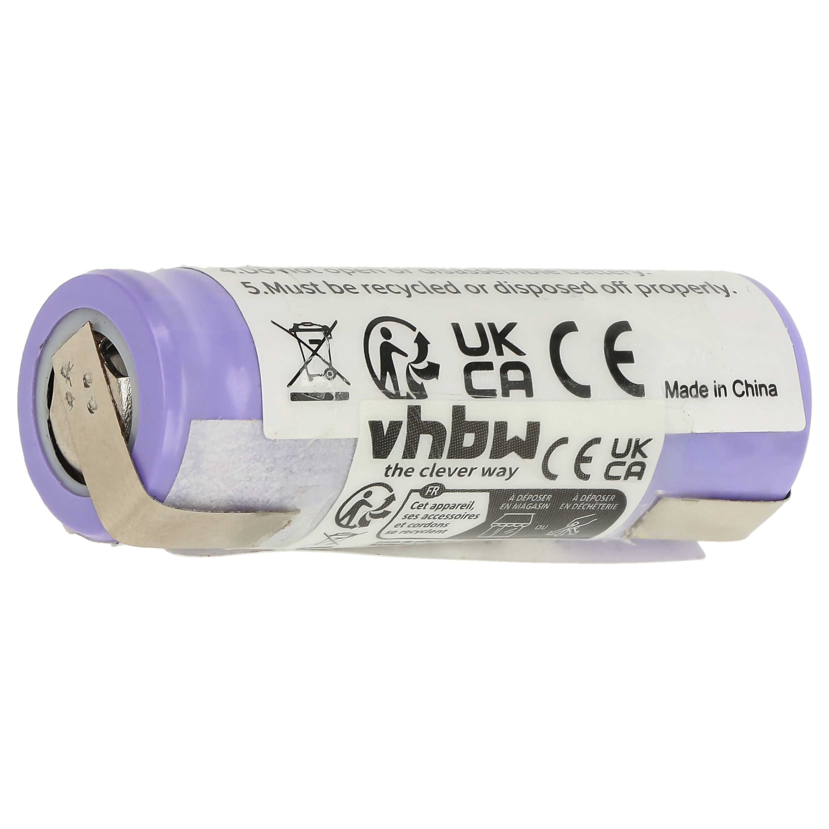 vhbw Akku passend für Braun Oral-B Pro 4500 / Type 3756, Smart 6000, Smart Akku Akku Li-Ion 650 mAh (3,7 V), Leistungsfähiger Austausch-Akku für Rasierer oder Trockenrasierer