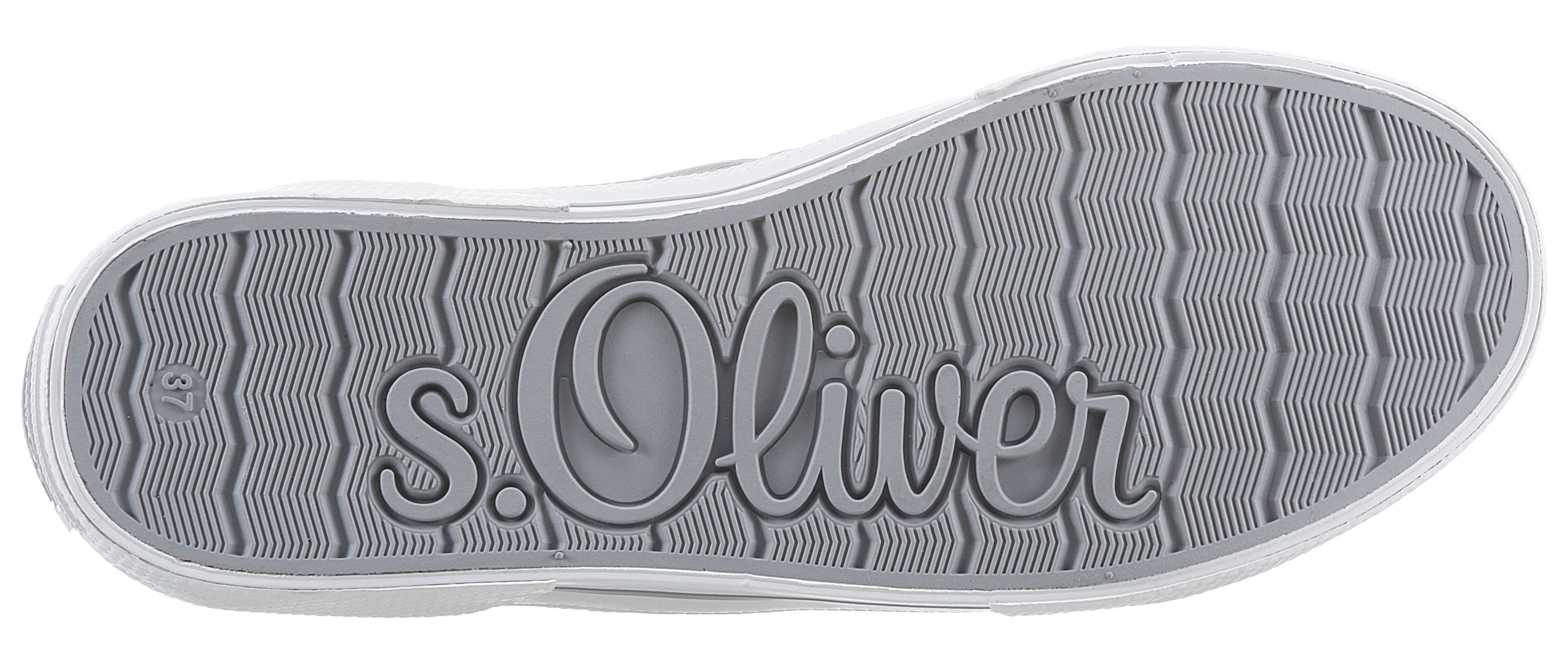 s.Oliver auf Logo Öse mit der hellblau Slipper