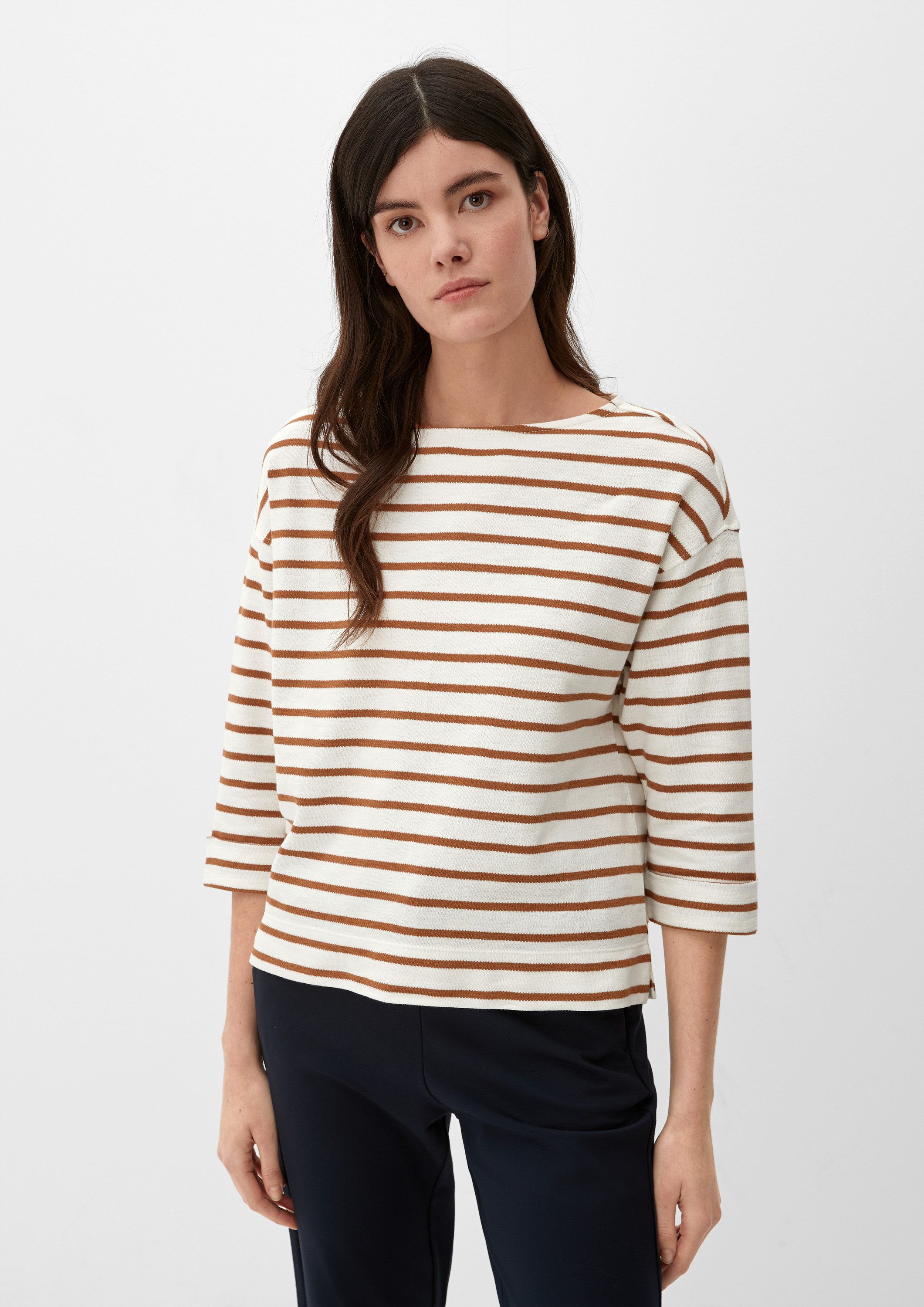 s.Oliver 3/4-Arm-Shirt T-Shirt Shirt mit 3/4-Ärmeln