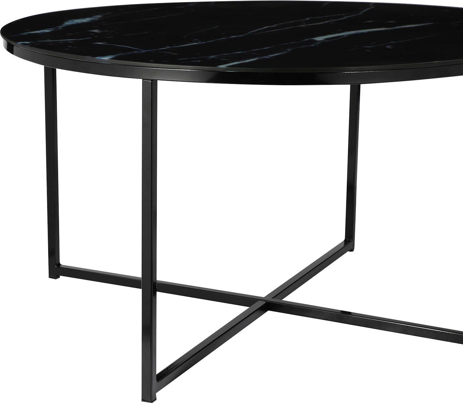 SalesFever Couchtisch, Tischplatte in | Schwarz Schwarz/schwarz Marmoroptik | Schwarz