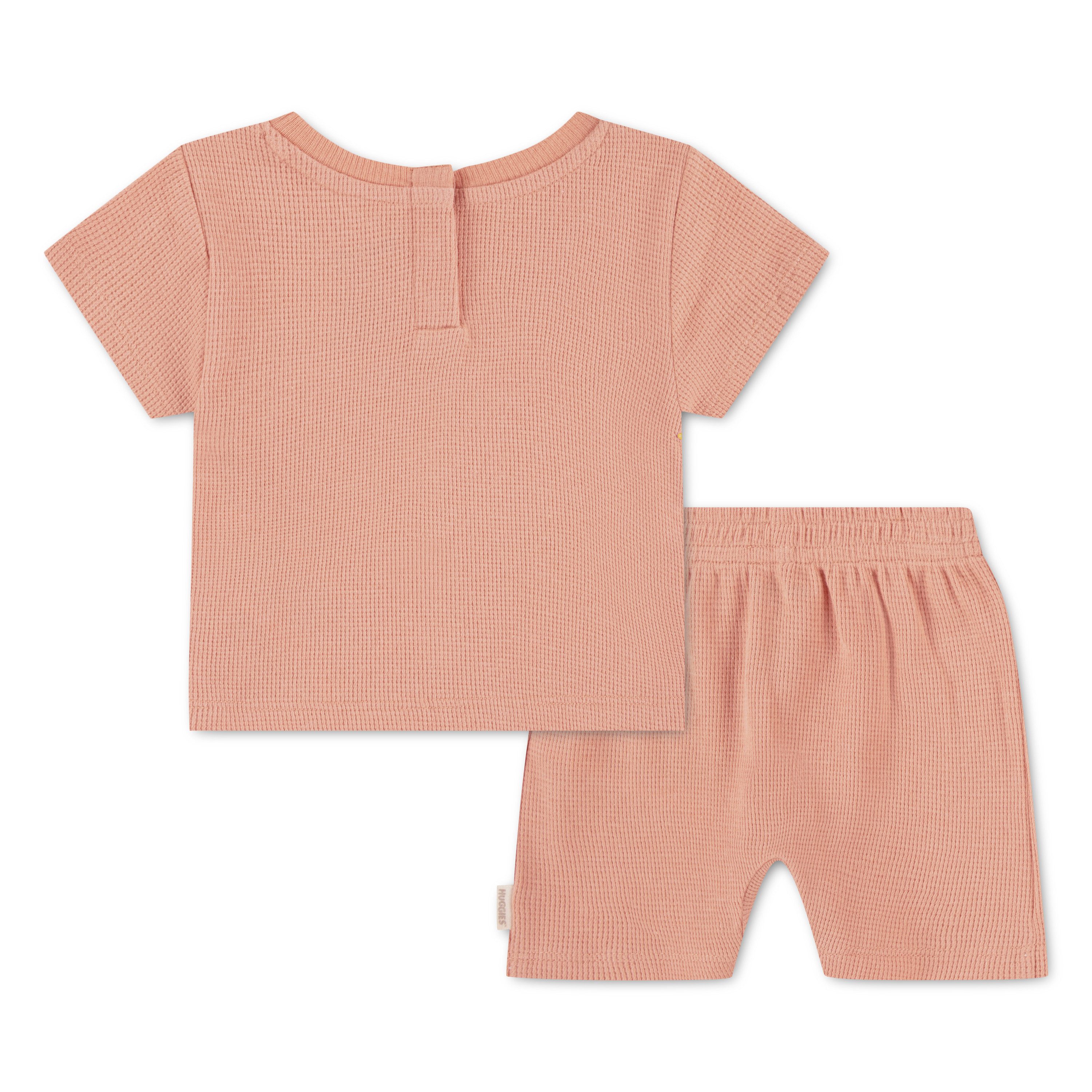 HUGGIES babywear Shirt & Hose HUGB SHORT SET (Set, 2-tlg) mit süßer Tierapplikation, Baumwolle