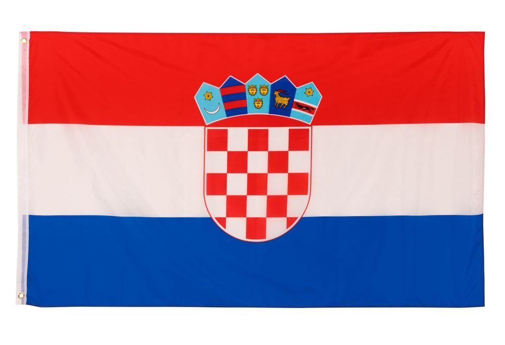 150 Messing Ösen Nationalflagge 90 cm Fahne Kroatien Fahnenmast), FLAGS Inkl. 2 Kroatische für Flagge PHENO x (Hissflagge Flagge