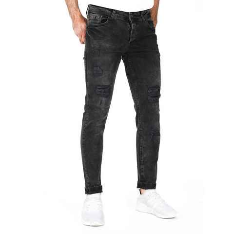 Denim House Skinny-fit-Jeans Knöchellang Röhre Stretch Schwarz - 451 - Länge 30