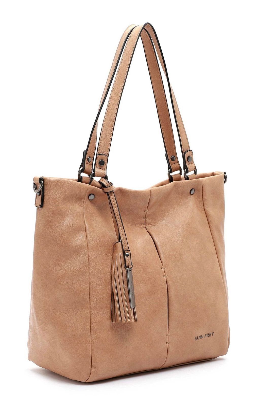 SURI FREY Handtasche Libby Cityshopper - Vegane Tasche In Cognac 31x23x11cm
