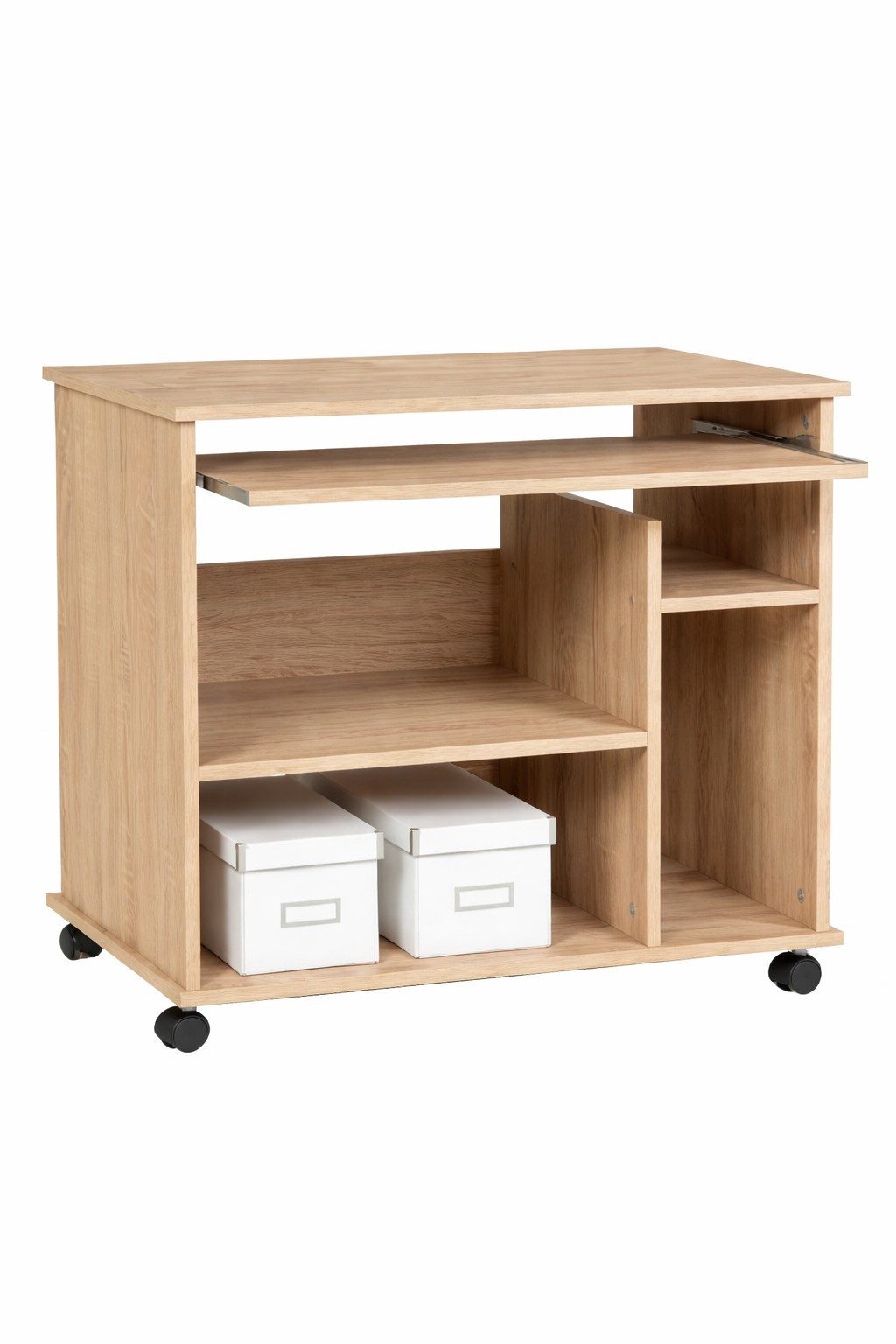 bv-vertrieb Computertisch Computertisch 90x50 cm, PC Tisch auf Rollen, Schreibtisch, auf Rollen