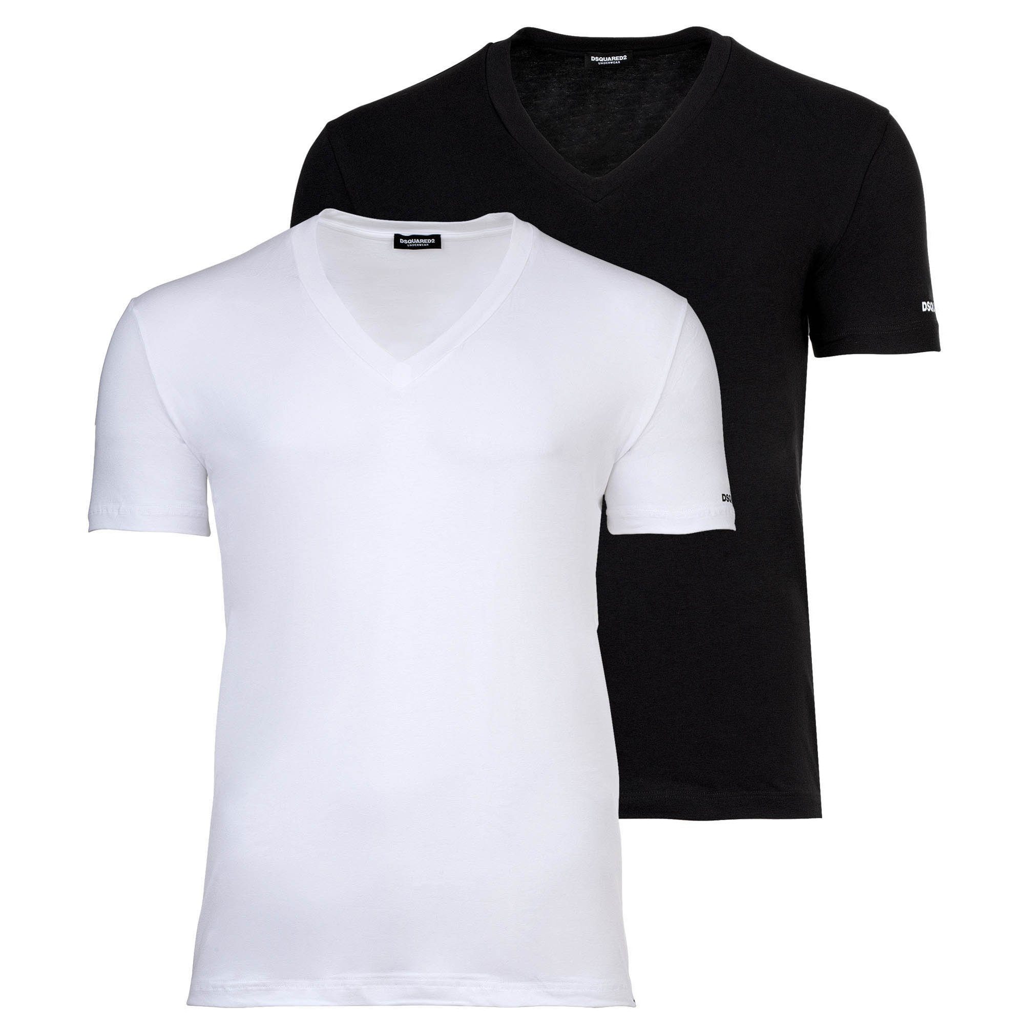 Dsquared2 T-Shirt Herren T-Shirt 2er Pack Baumwolle (Packung, 2er Pack)