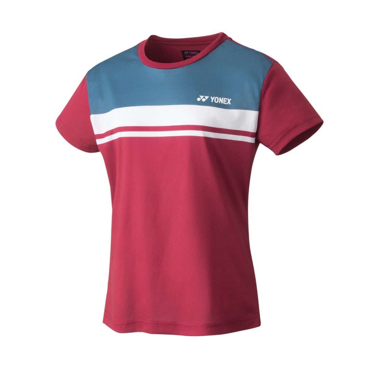 Yonex T-Shirt Crew Neck Stripes 2023 rot Damen