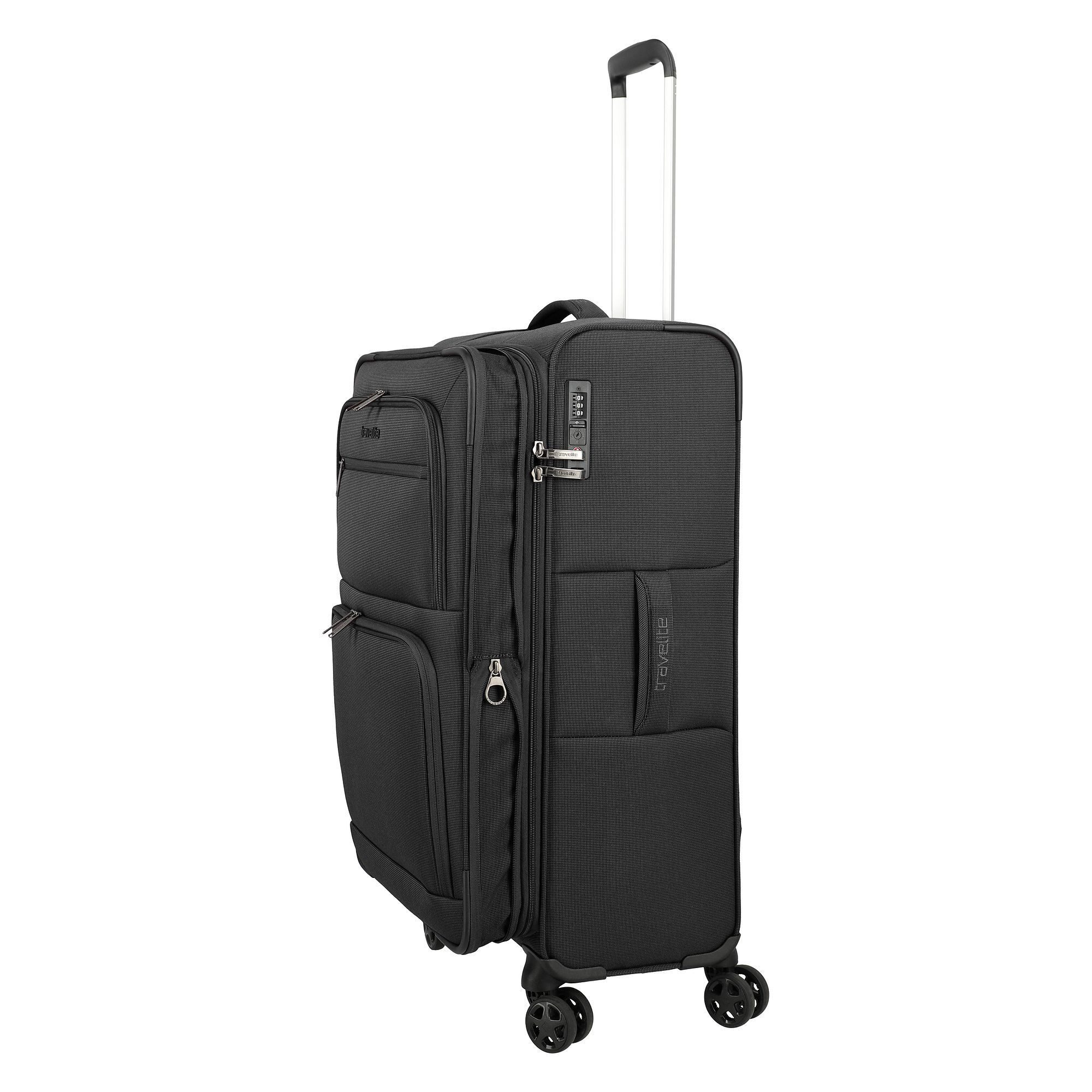 travelite Trolleyset Cubis, 4 Rollen, (5-teilig, 5 tlg), Polyester