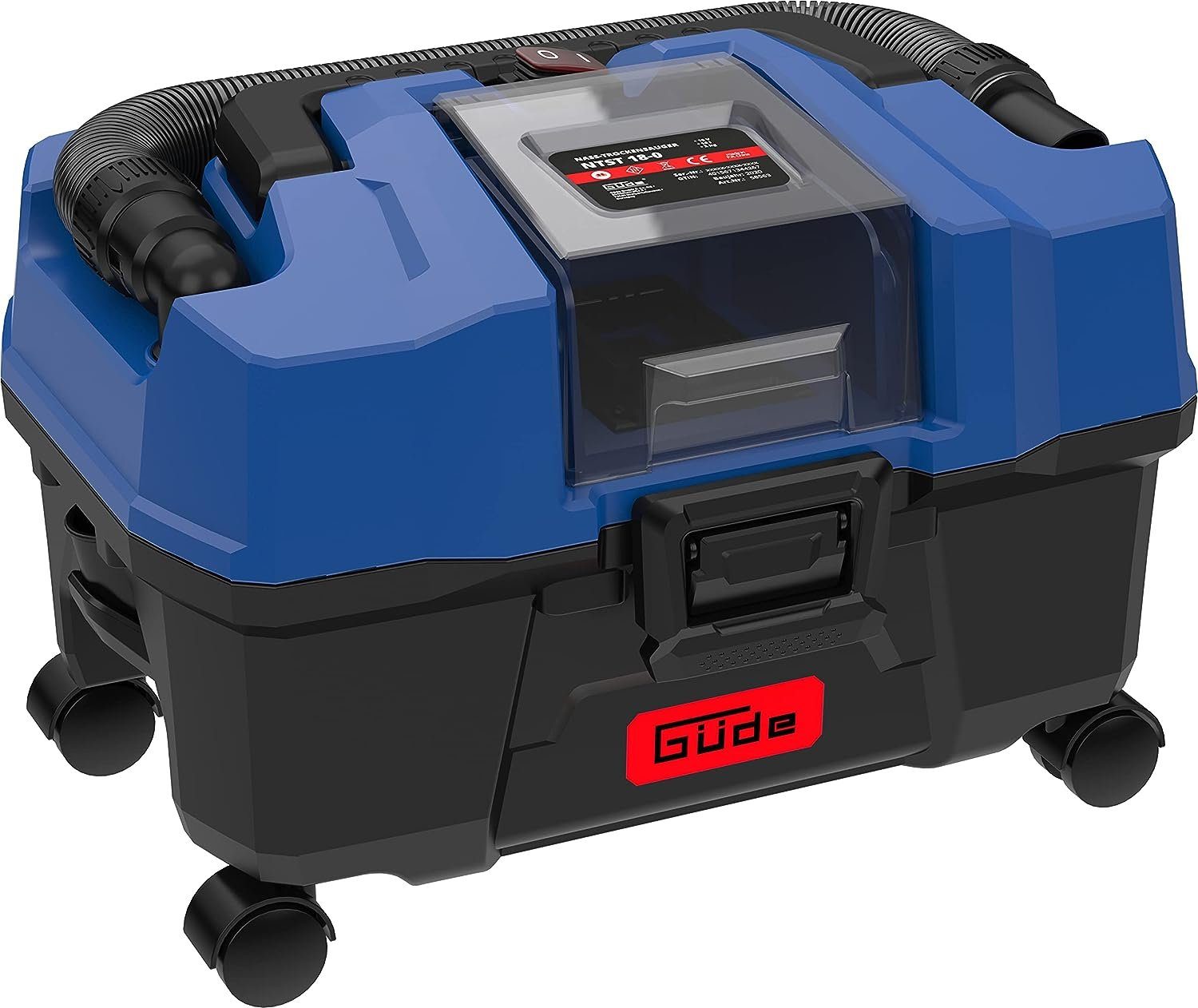 Güde Nass-Trocken-Sauger Akku Nass Trockensauger NTST 18-0 (18V, 10 l Auffangbehälter ohne Akku