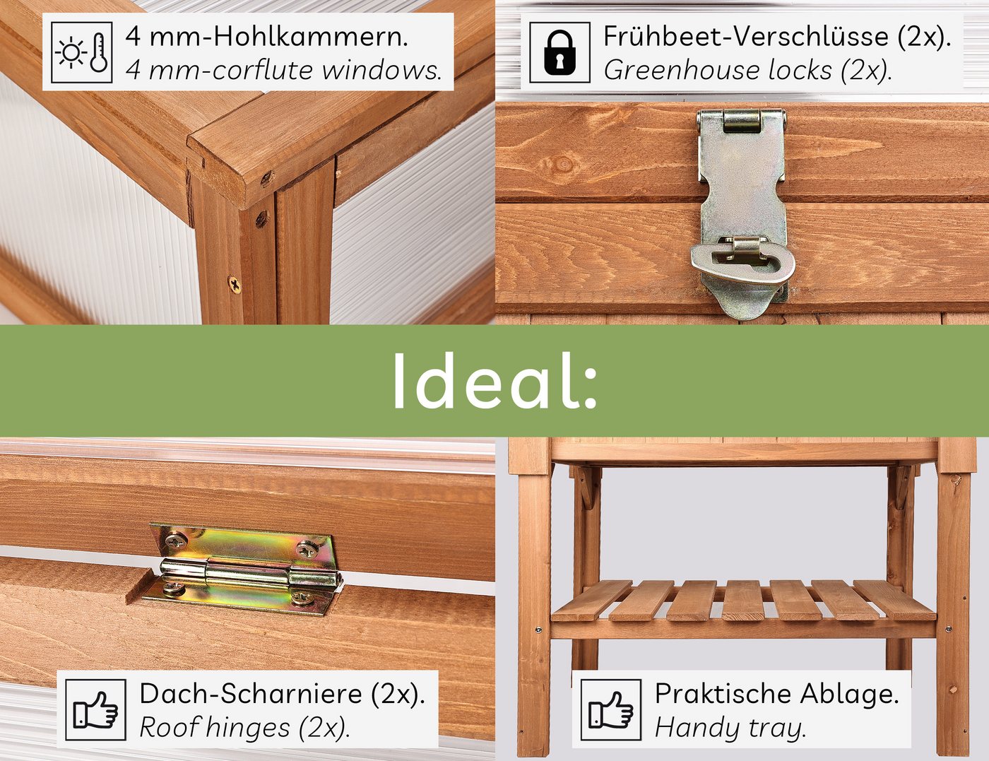 needs&wants® Hochbeet mit Frühbeet... needs&wants® Hochbeet mit Frühbeet...