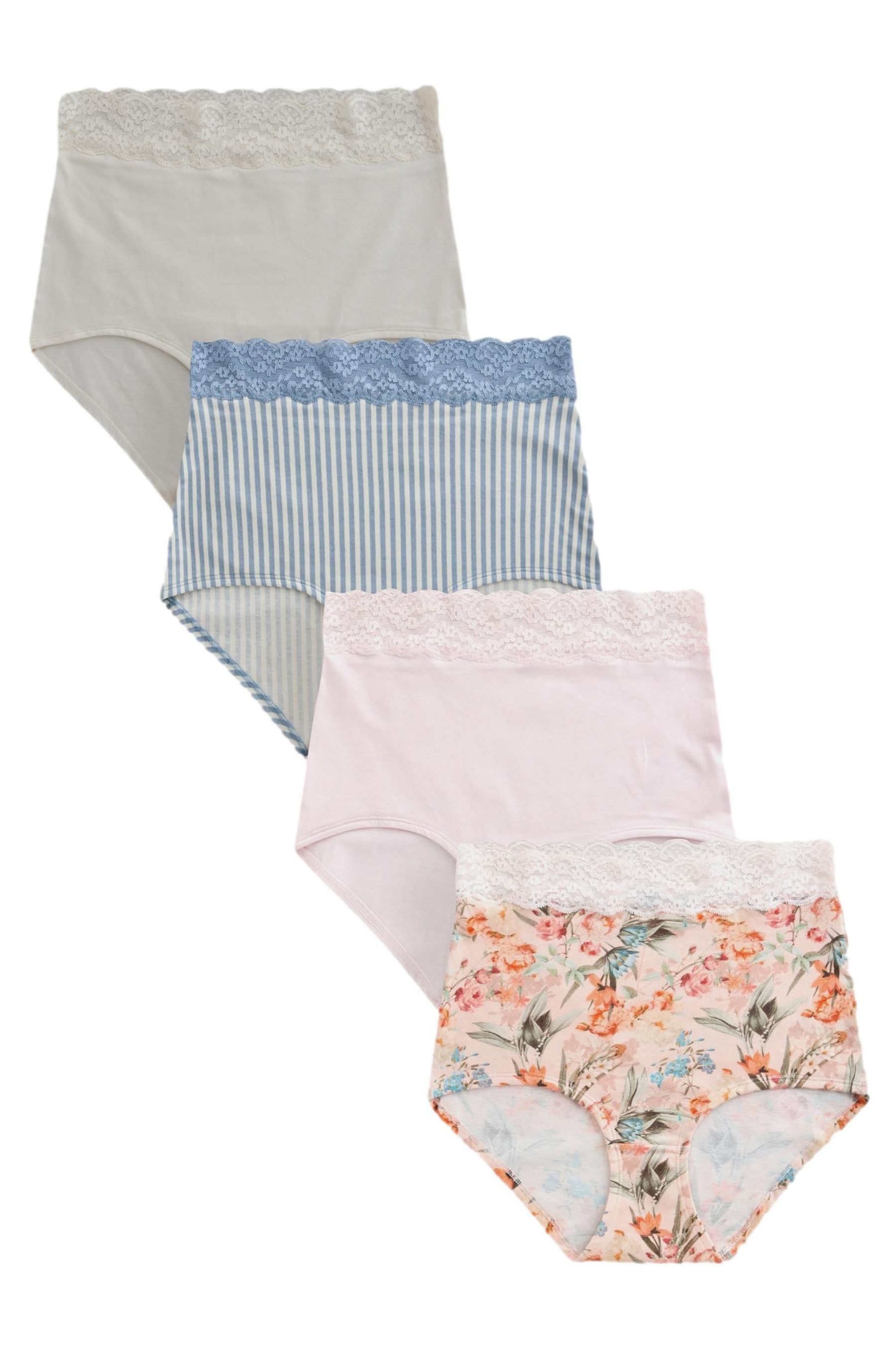 Next Taillenslip Stoma Spitzenslips, 4er-Pack, voll bedeckend (4-St)