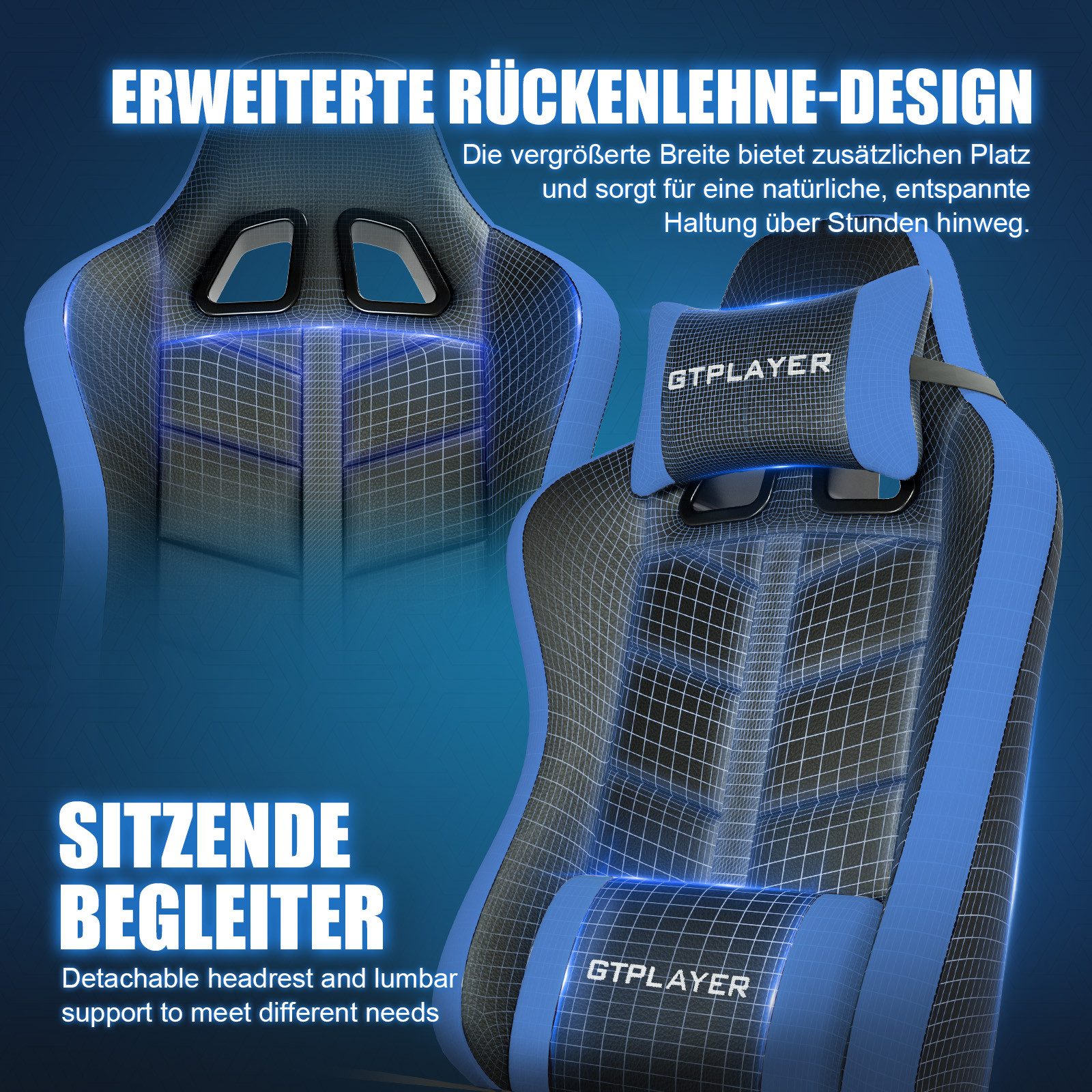 GTPLAYER Gaming-Stuhl Gamer Stuhl, Ergonomischer Bürostuhl günstig online kaufen