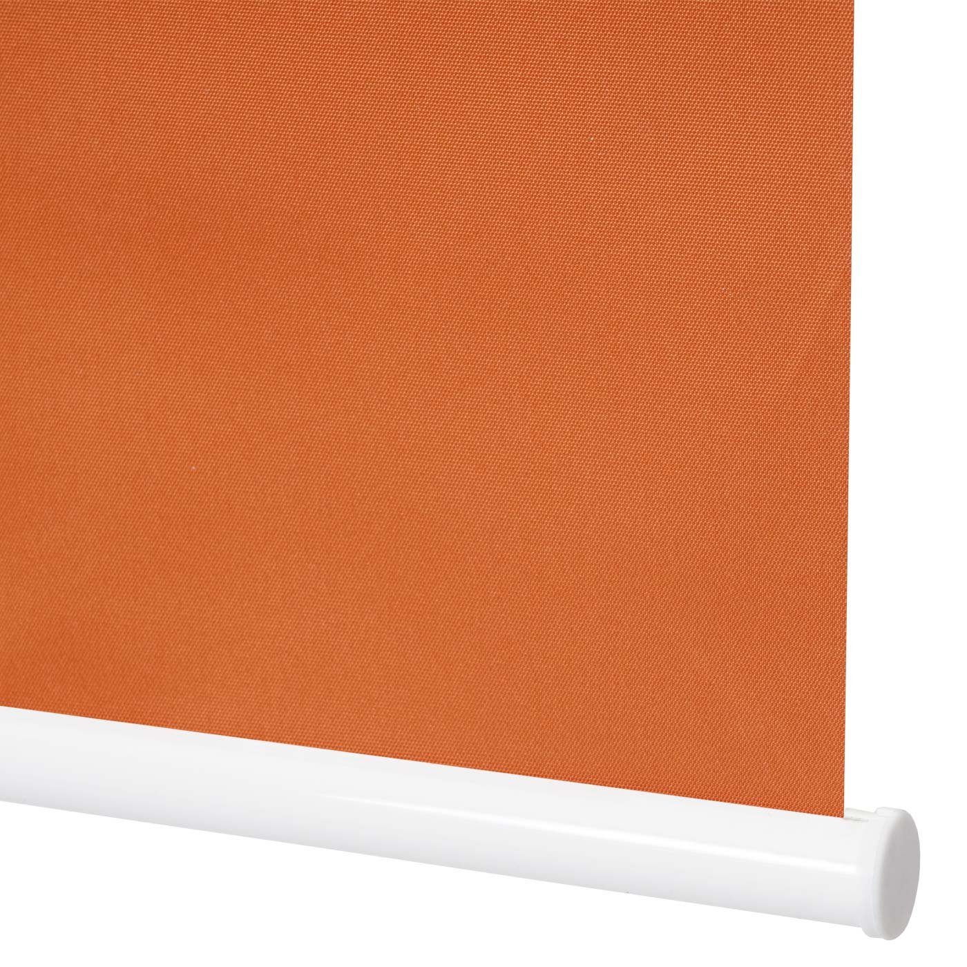 Kettenzug Kindersicherung, orange Stufenlose abdunkelnd, Thermobarriere Seitenzugrollo MCW, inkl. MCW-D52-100x160, verschraubt, Bohrmontage, blickdicht, Bedienung,