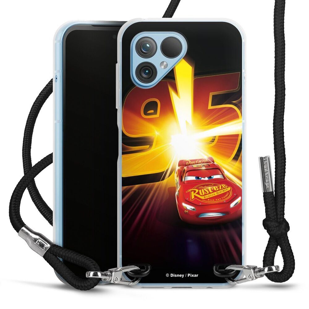 DeinDesign Handyhülle Offizielles Lizenzprodukt Cars Lightning Mcqueen 95 Cars3 Lightning 95, Fairphone 5 Handykette Hülle mit Band Case zum Umhängen