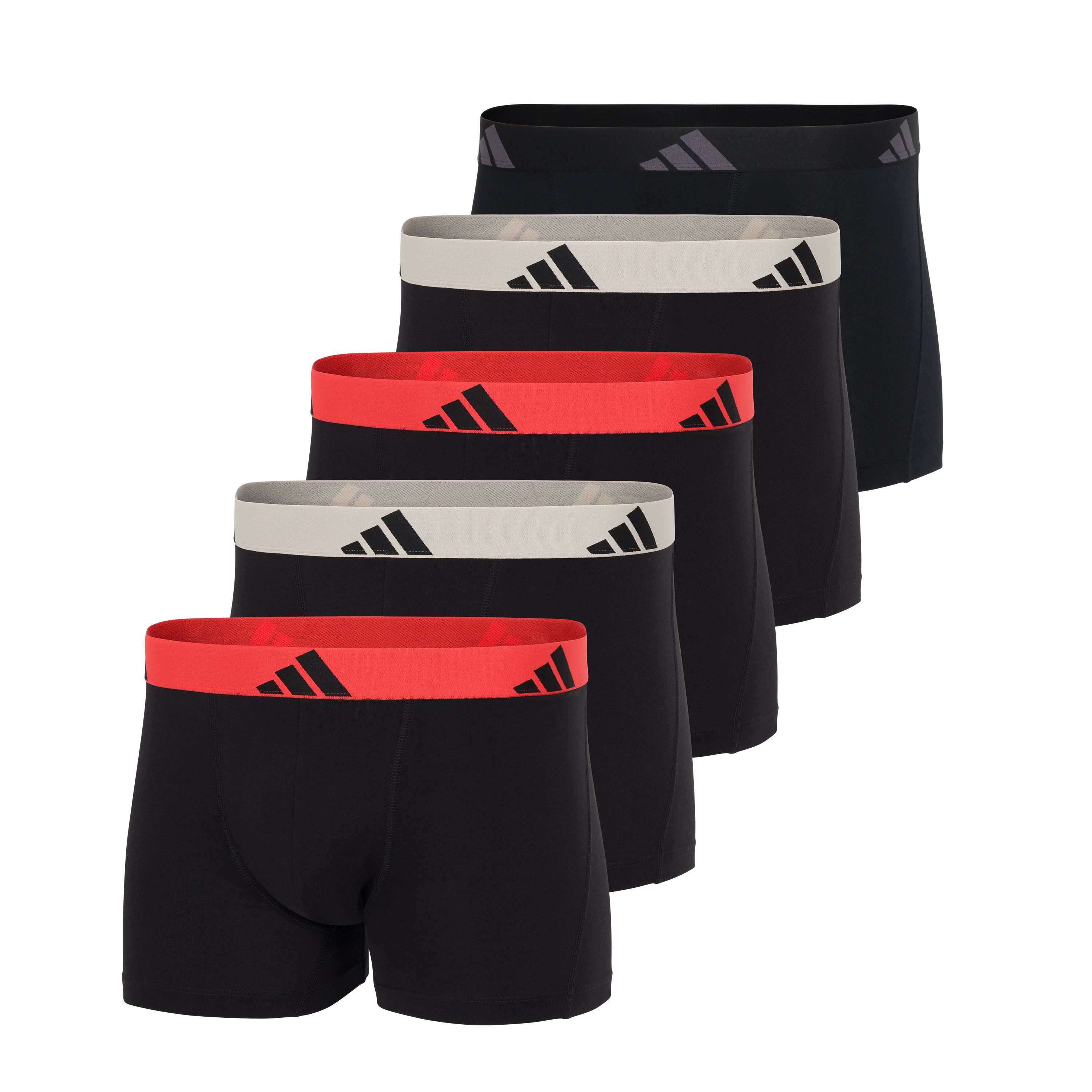 adidas Sportswear Trunk Active Flex Cotton (5er Pack) Multipack, elastisch, Logo-Bund, ohne Eingriff