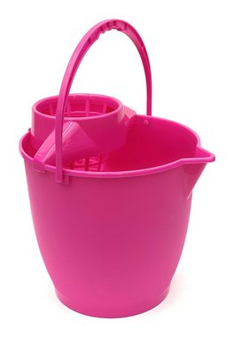 DanDiBo Putzeimer Putzeimer 10l Rosa Pink Oval Eimer Wischeimer mit Presse Kunststoff