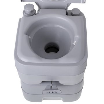 JUNG Campingtoilette CAMRY CR1035 Campingtoilette ohne Chemie 13L Spülwassertank bis 115kg, (ideal auch für die Versorgung Bewegungseinschränkter Personen, Mobiles WC, Toilet für Camping, Festivals, Notfälle, Tragbare Toilette), 20L Behälter mit Stopfen abnehmbar fester Stand Mobile Toilette Mobil