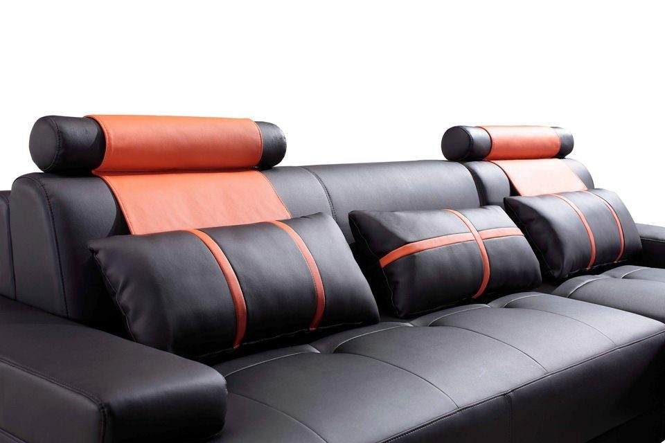 JVmoebel Ecksofa Designer Polster in Ledersofa Modern Europe Sofas, L-Form Sofa Couch Made