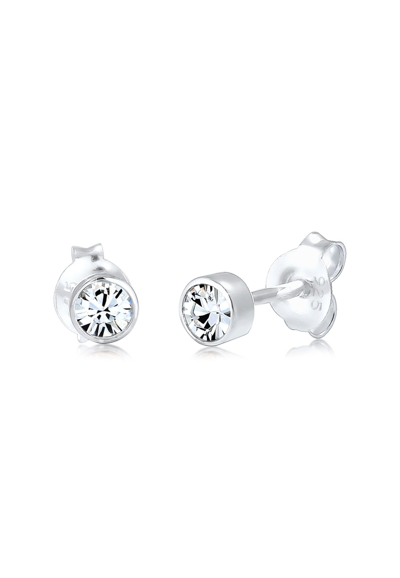 Paar Ohrstecker Ohrstecker Basic 925 Silber, mit Kristallen von Swarovski®