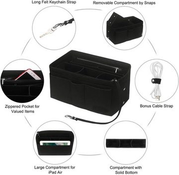 autolock Handtasche Taschenorganizer für Frauen Handtasche XL
