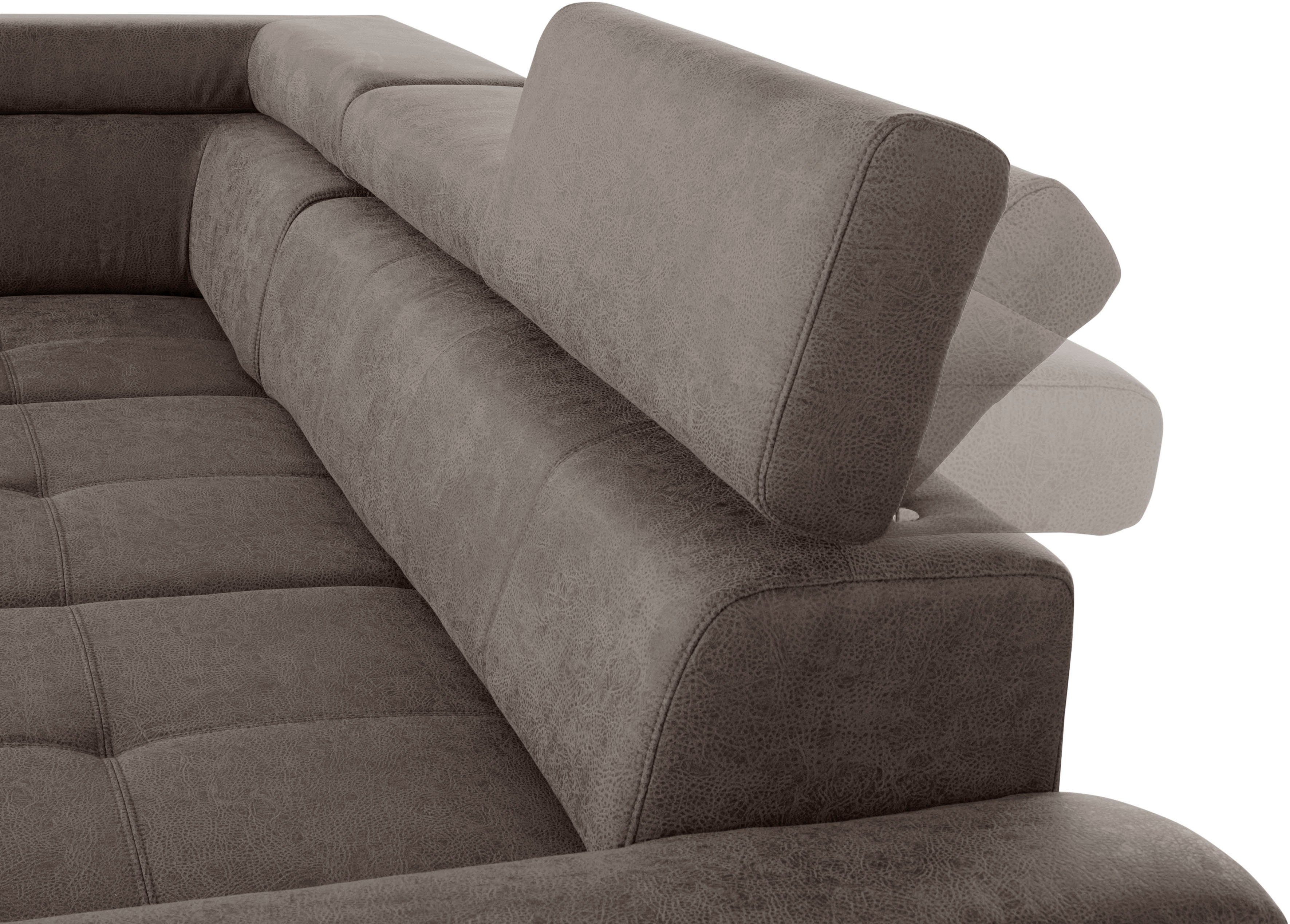 Bettfunktion Enya, - wahlweise exxpo und Bettkasten fashion Ecksofa sofa inklusive Kopfteilverstellung,