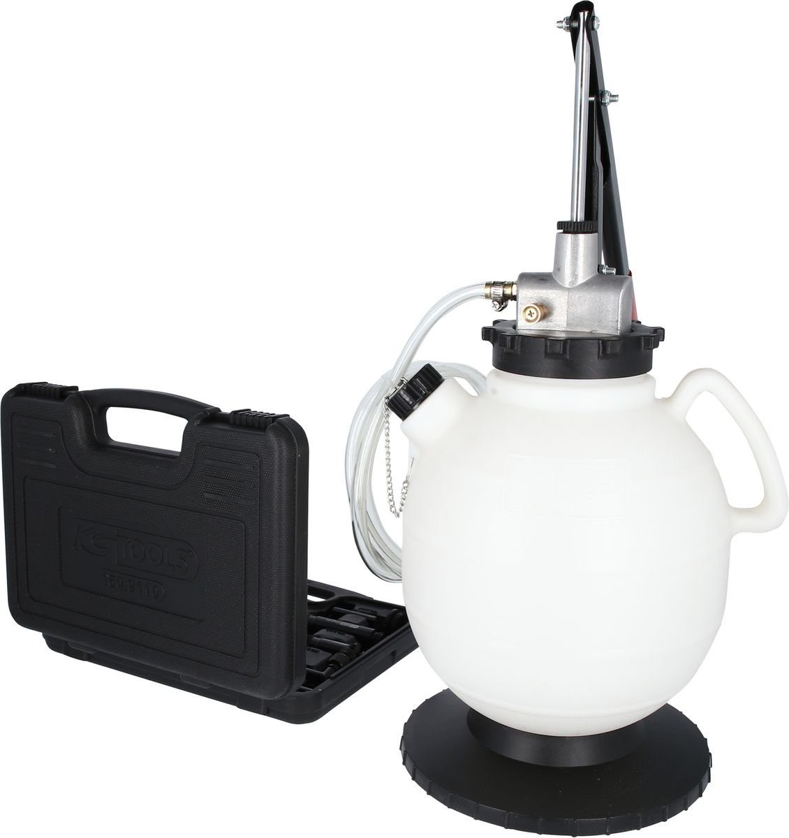 KS Tools Gabel- und Ringschlüssel Universal Getriebeöl-Füllsystem-Satz mit 23-tlg Adaptersatz (150.910