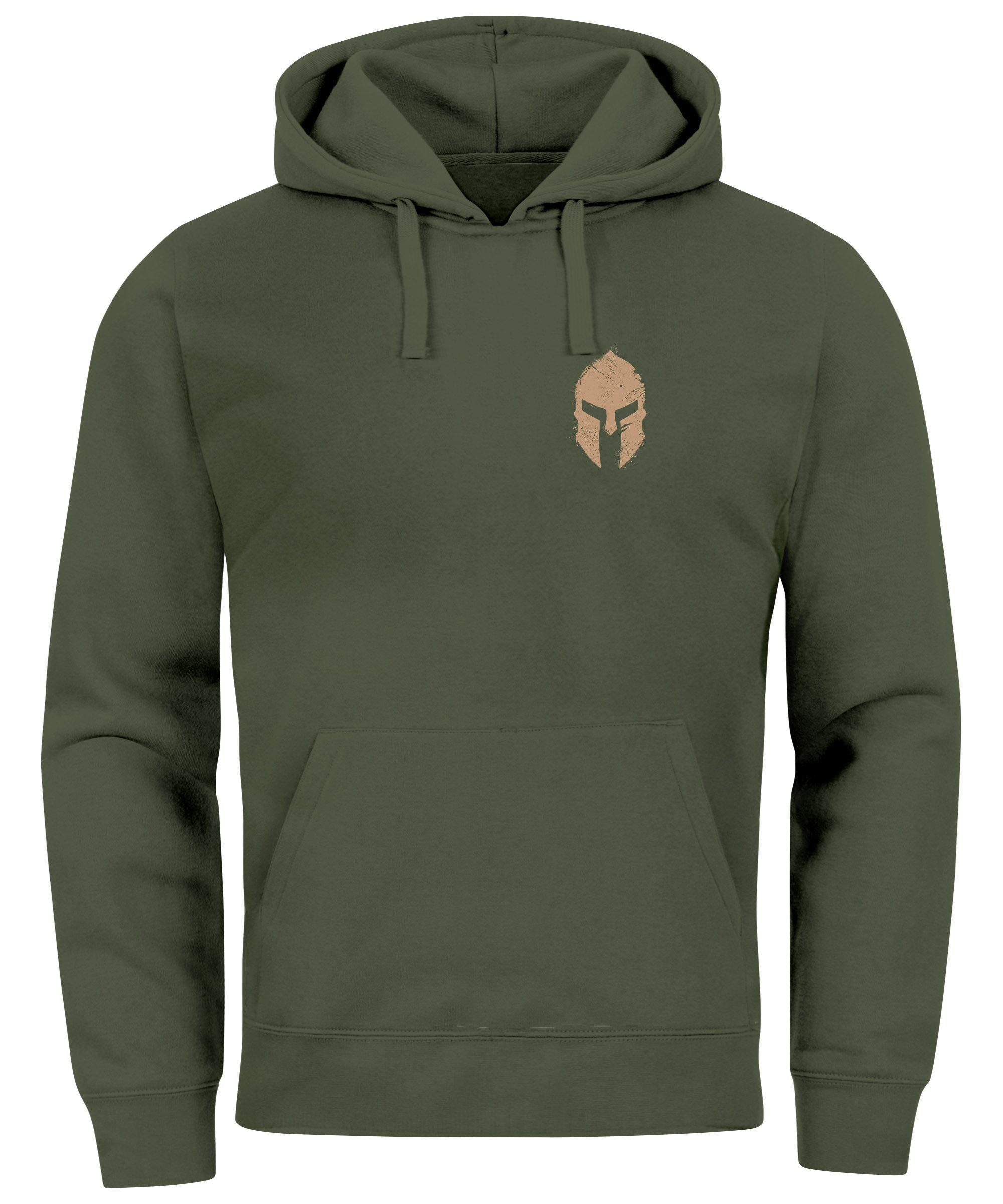 Neverless Hoodie Hoodie Herren Logo Print Sparta-Helm Spartaner Gladiator K günstig online kaufen